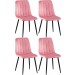 4er Set Stühle Dijon-pink-Samt