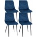 4er Set Stühle Telde Samt-blau