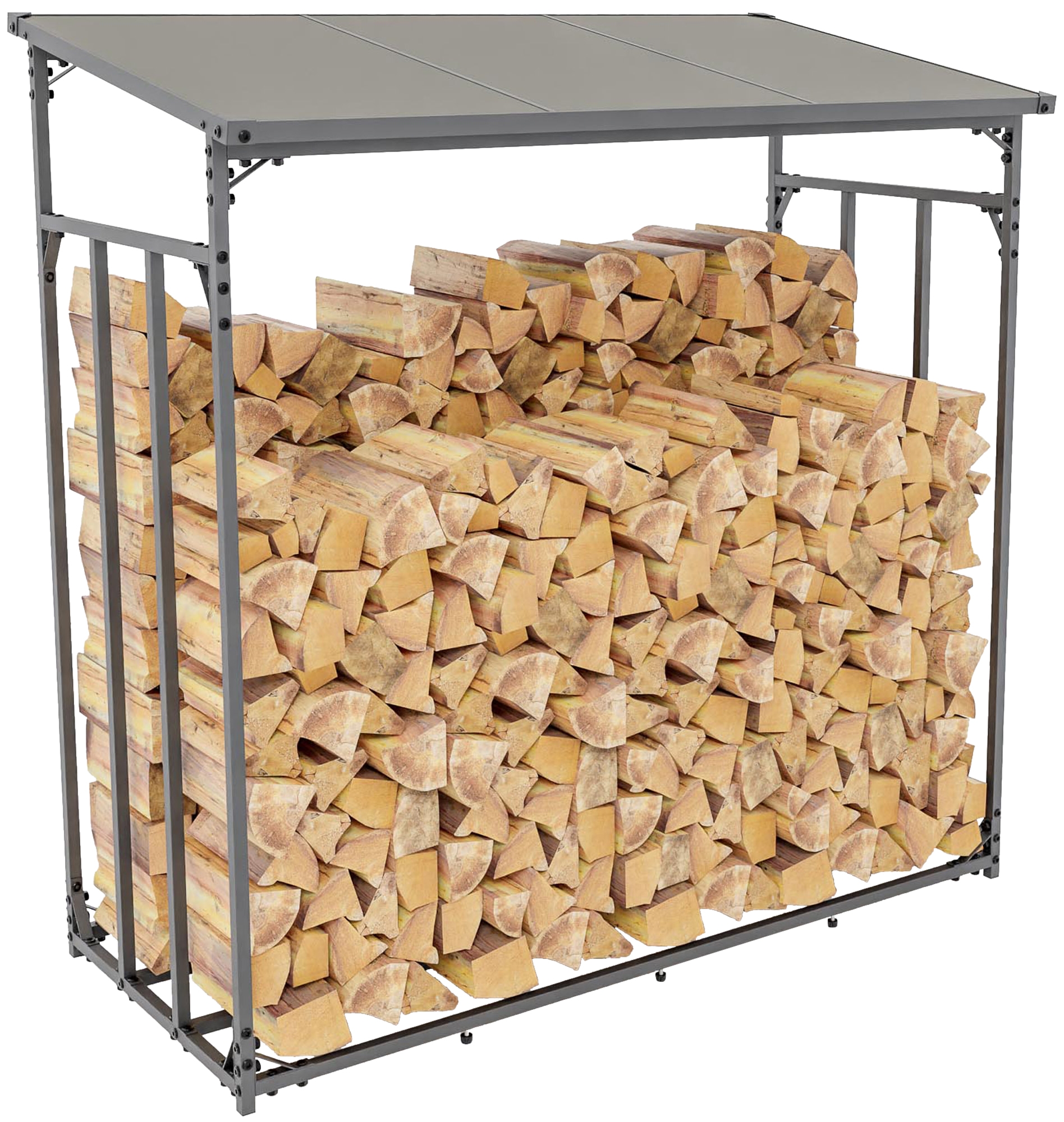 Abri pour bois de chauffage Ruston en acier galvanisé - Porte-bois de  cheminée - Salon, salle à manger, salle de bains & bureau I CLP
