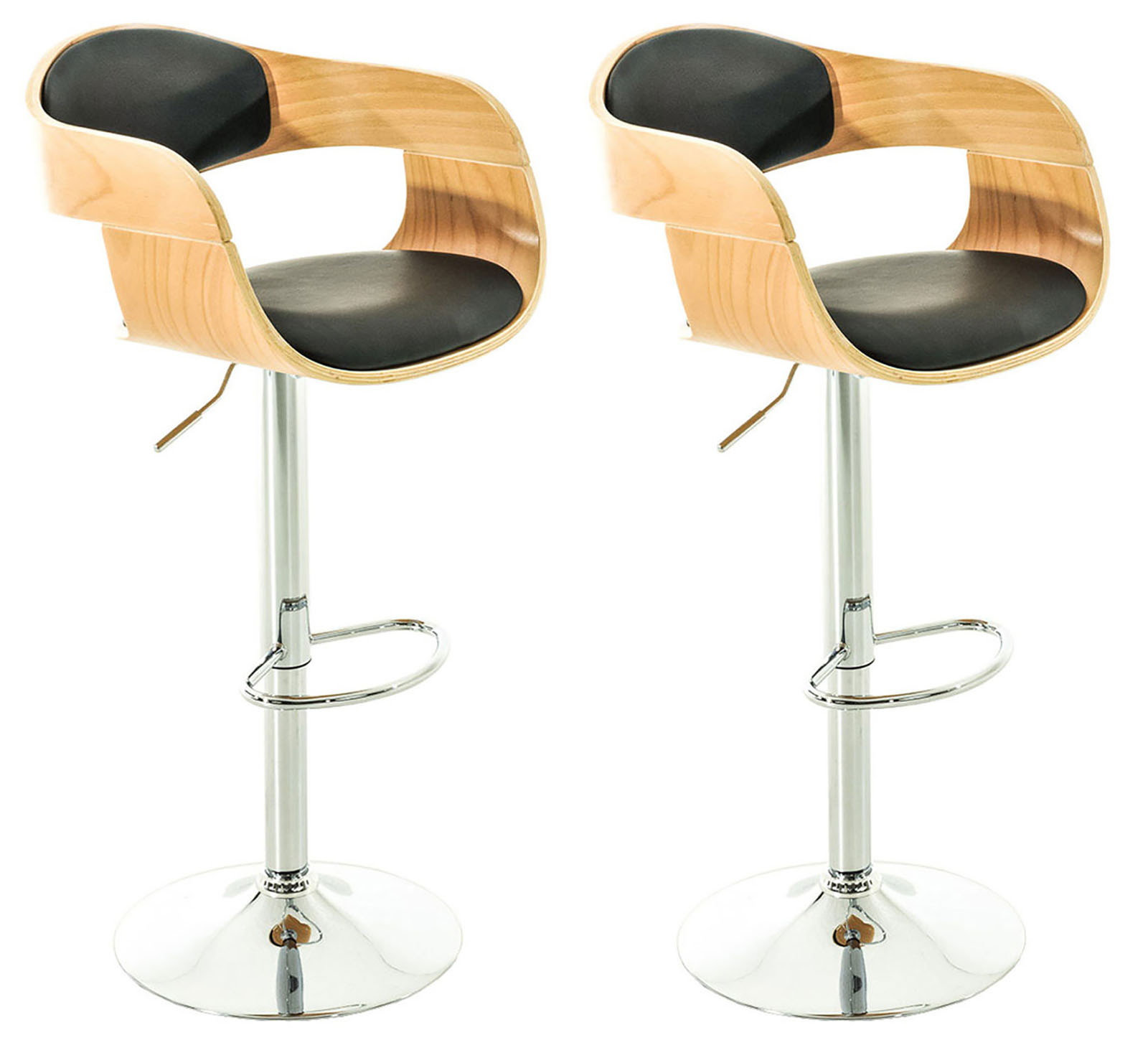 Lot de 2 tabourets de bar Kingstone similicuir