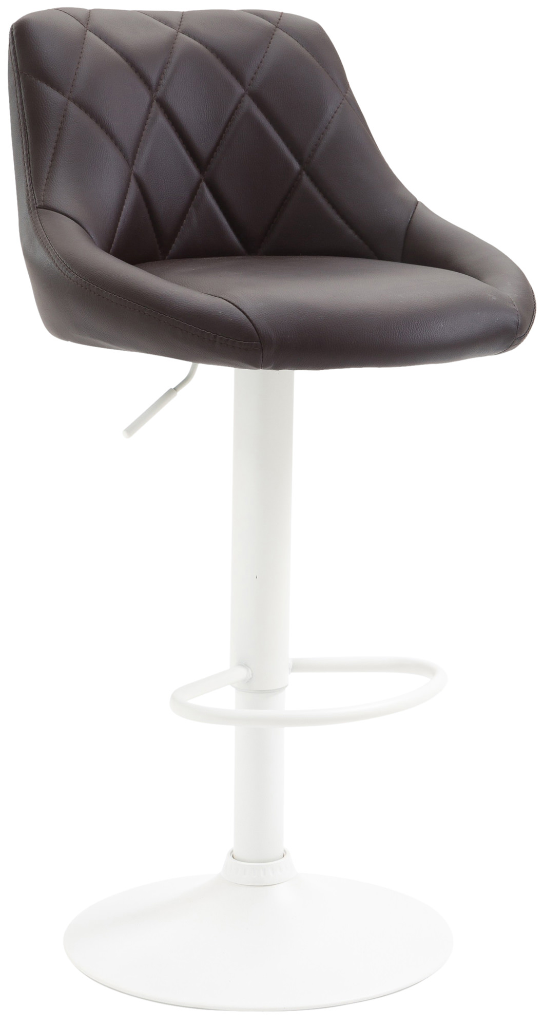 Tabouret de bar Lazio en similicuir avec pied en métal