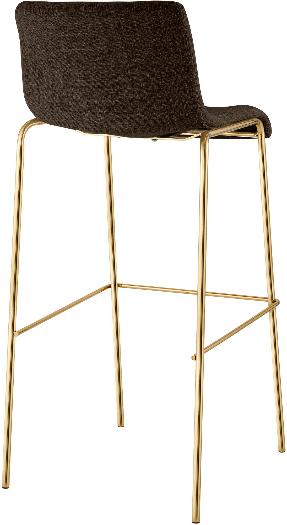 Tabouret de bar Hover tissu cadre à quatre pieds doré