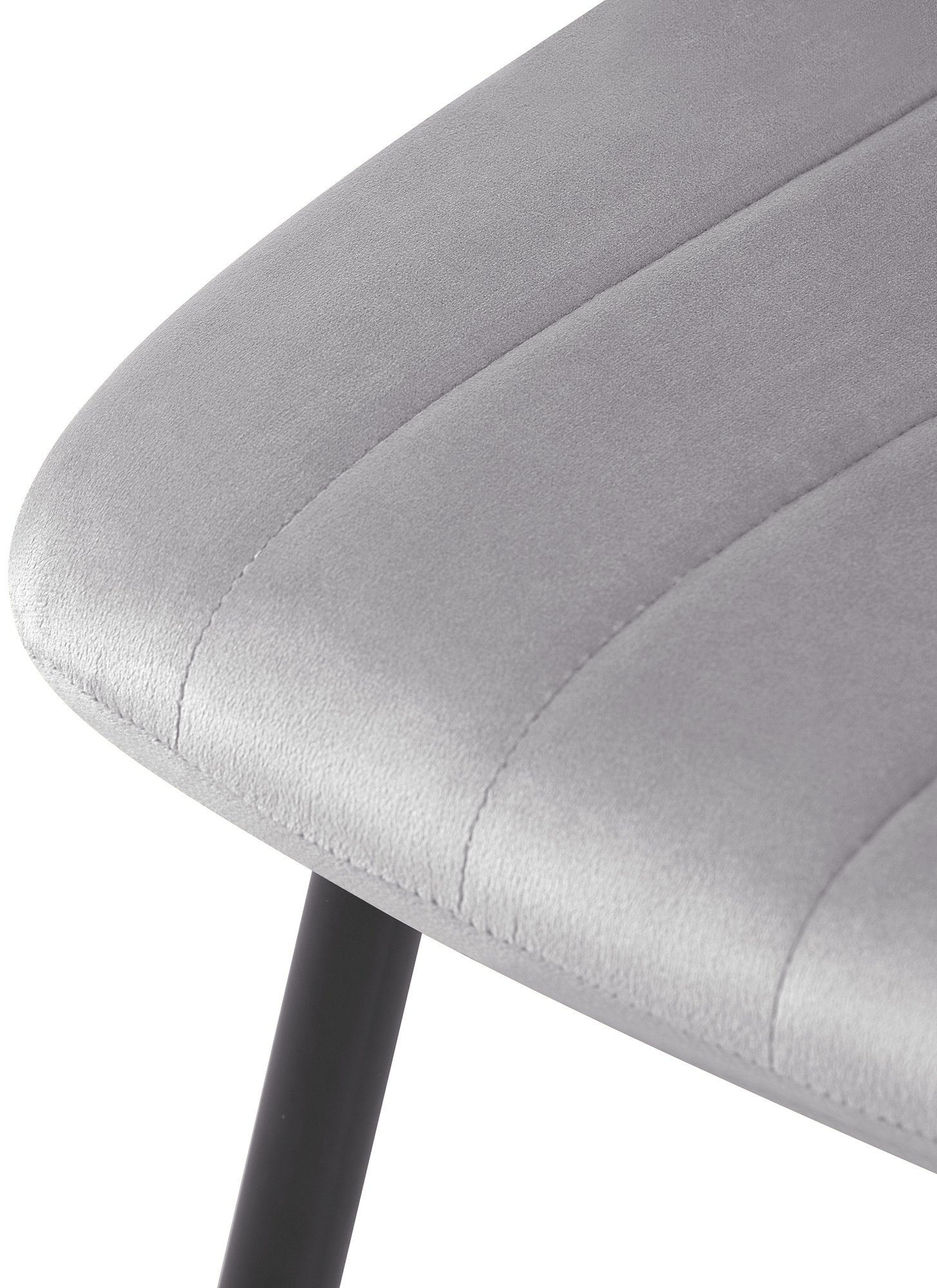 Lot de 4 Chaises de salle à manger Dijon avec Piètement en métal noir