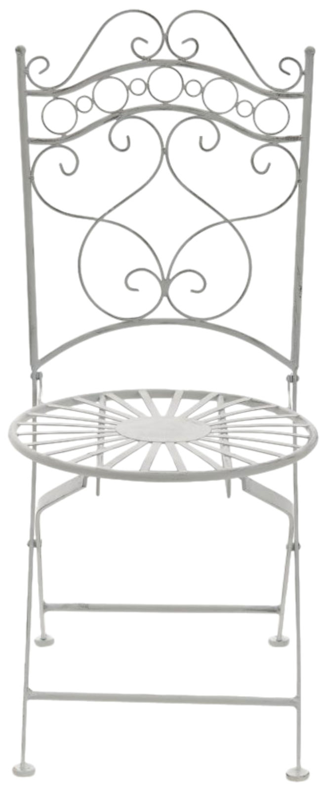 Lot de 2 Chaises de jardin pliables Indra en fer forgé