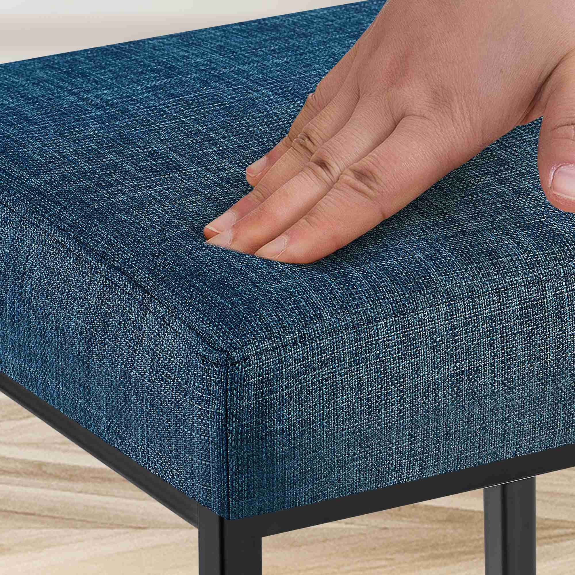 Lot de 2 tabourets de bar Montréal avec revêtement en tissu