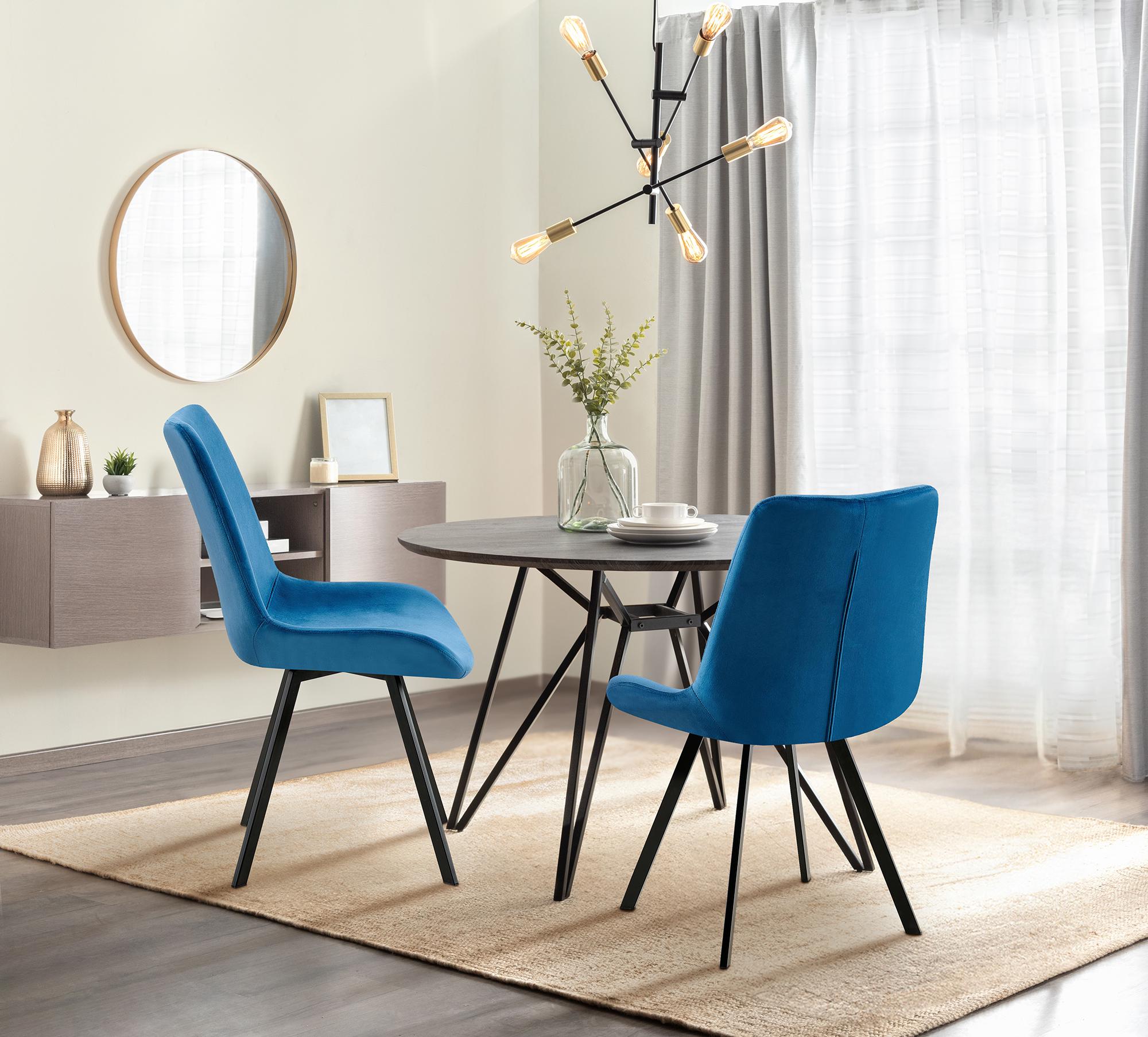 Chaise de salle à manger Lewes velours