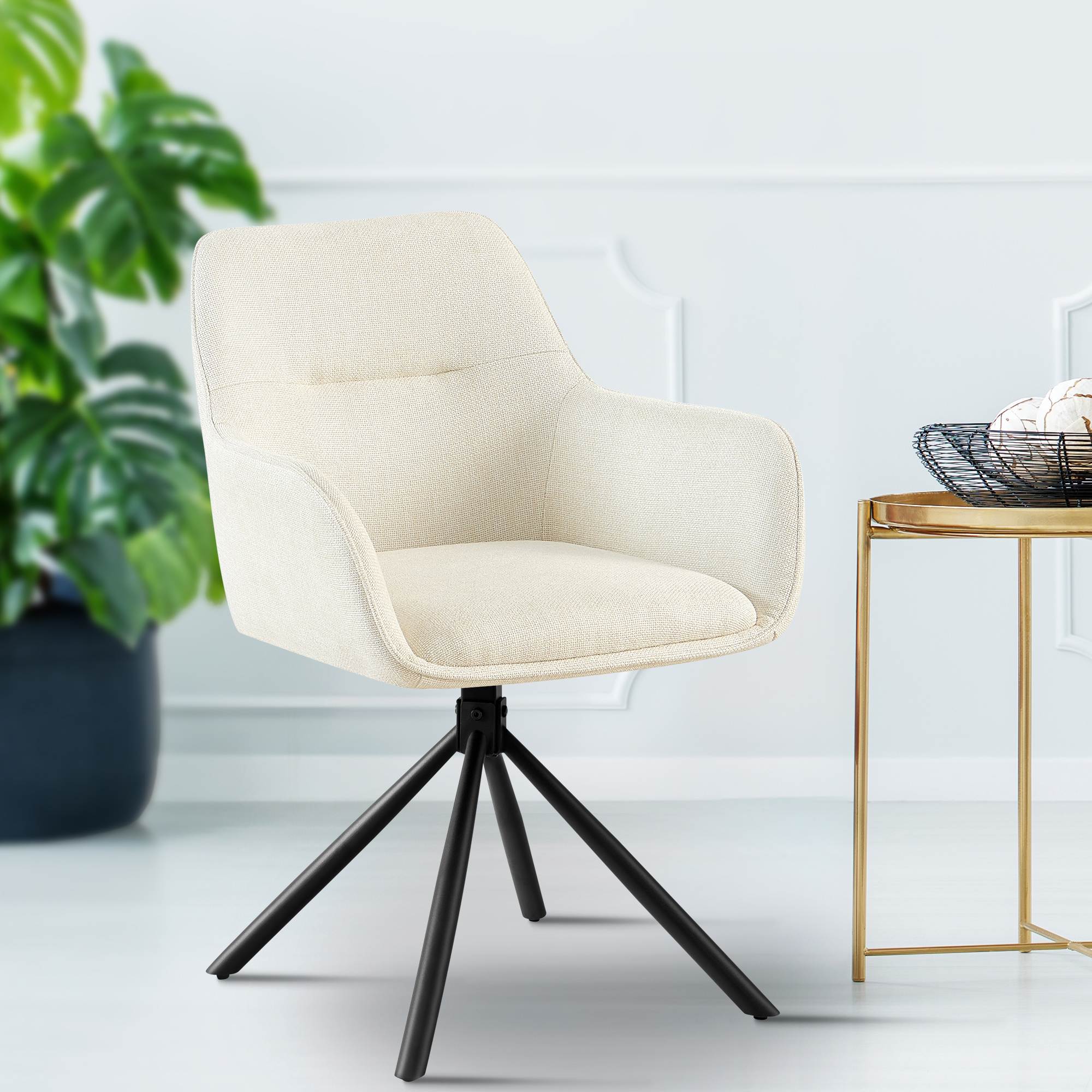 Lot de 2 chaises Tipton tissu