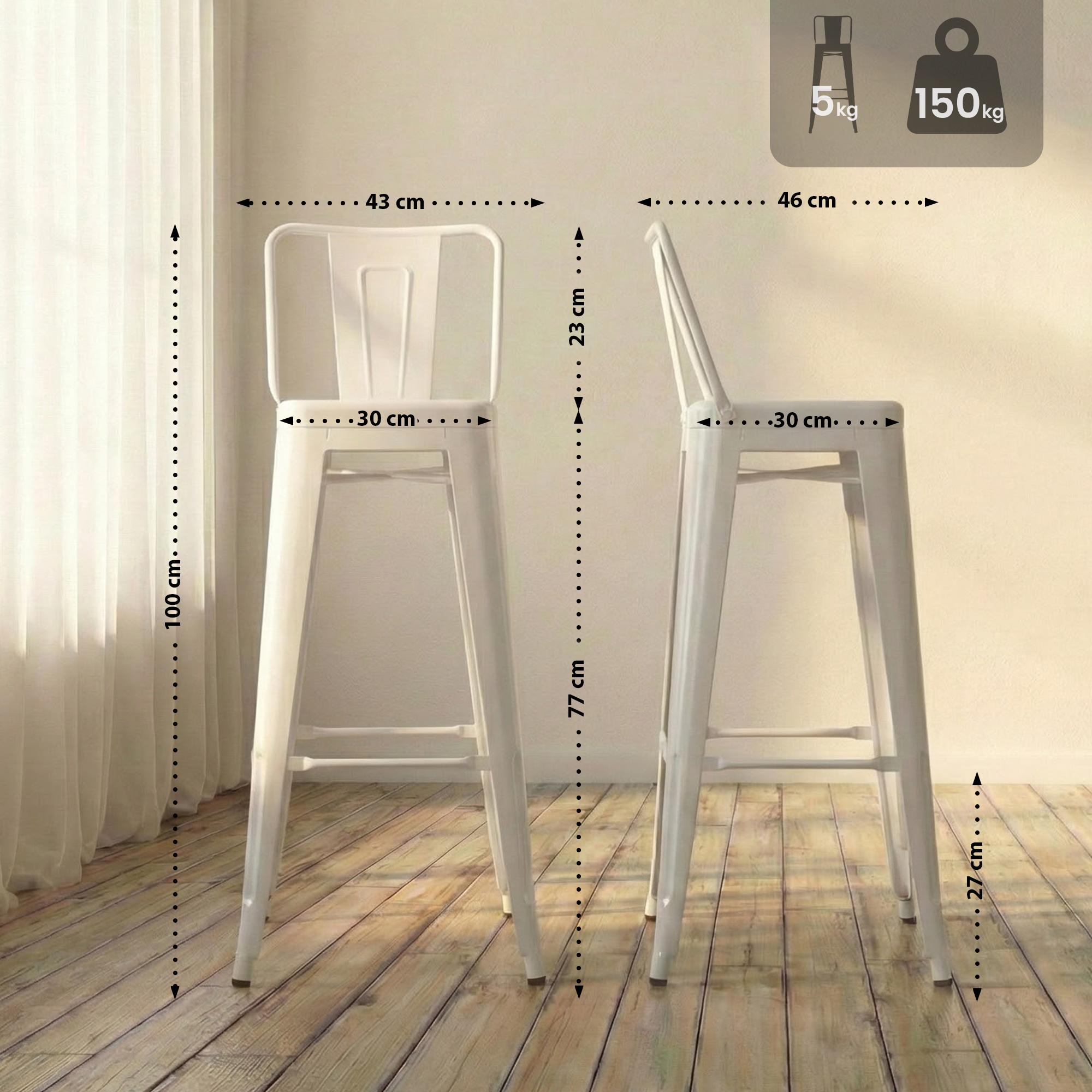 Lot de 2 Tabourets de Bar Mason