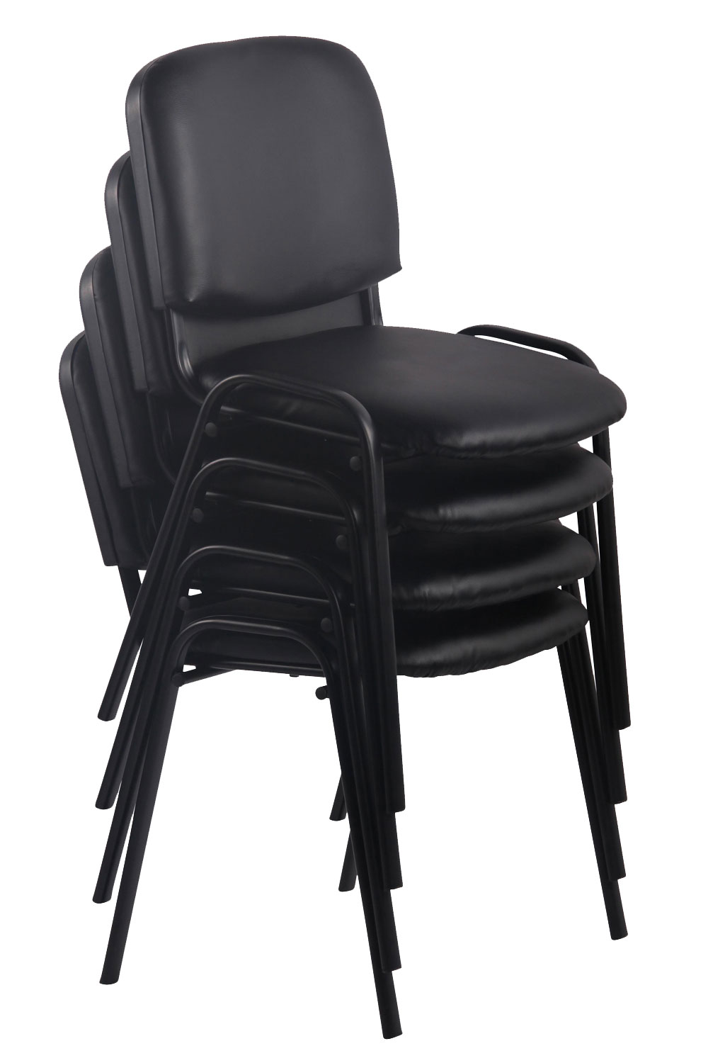Lot de 12 chaises de visiteur Ken en similicuir