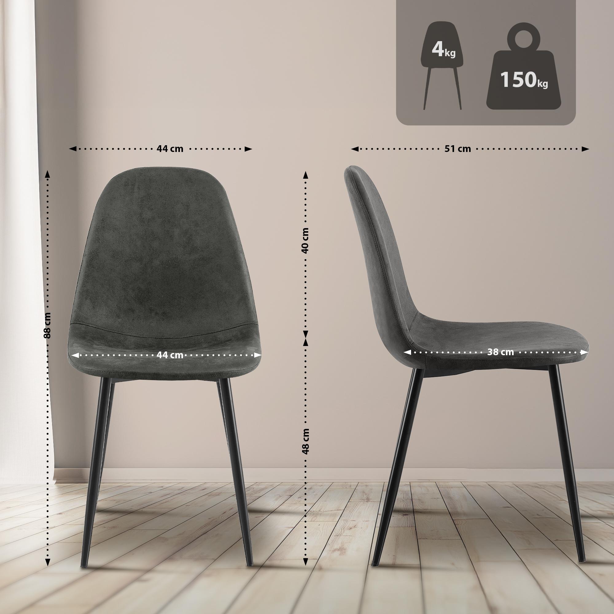 Set de 4 chaises de salle à manger Napier