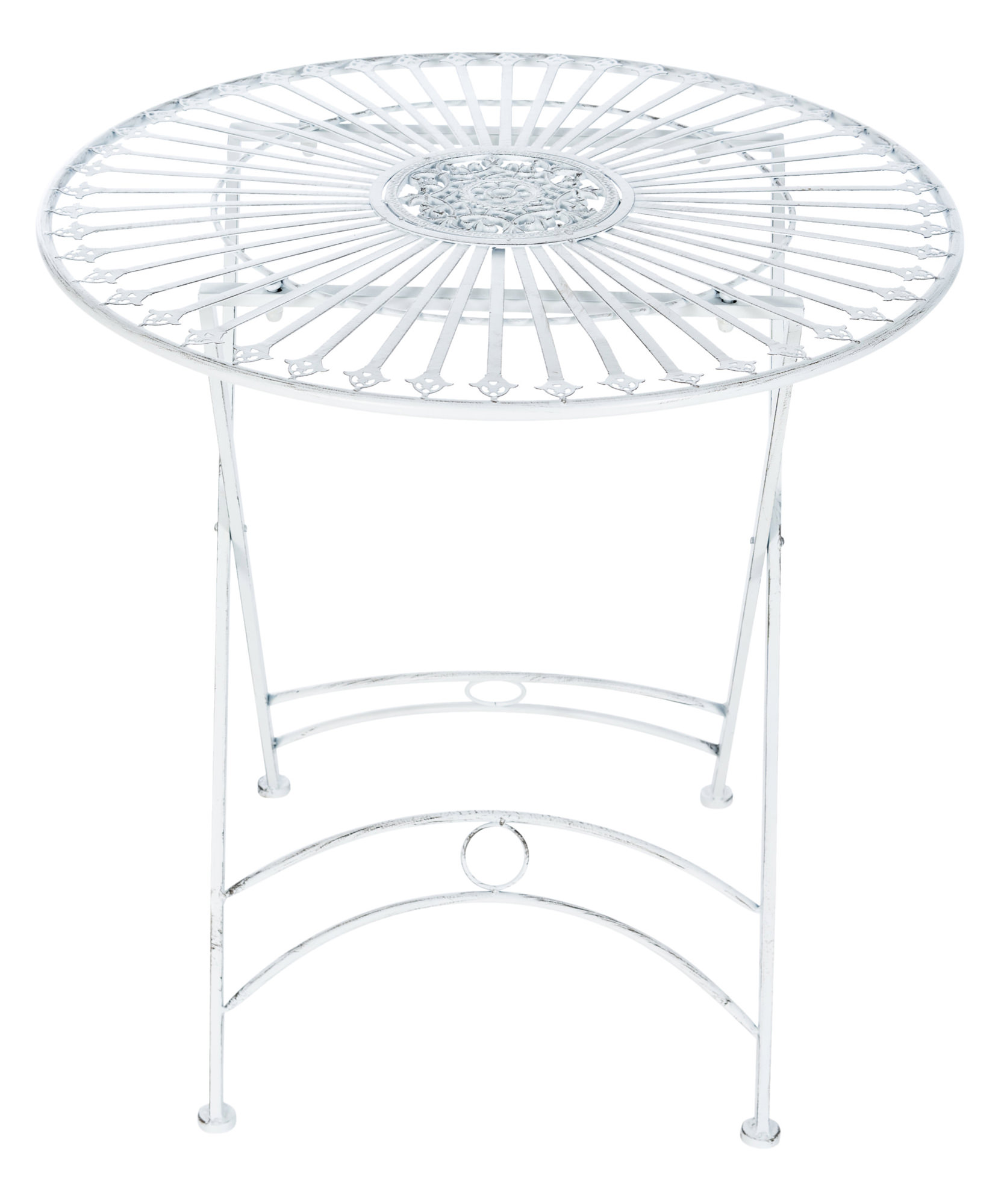 Table d'extérieur Tegal en Fer avec pieds croisés