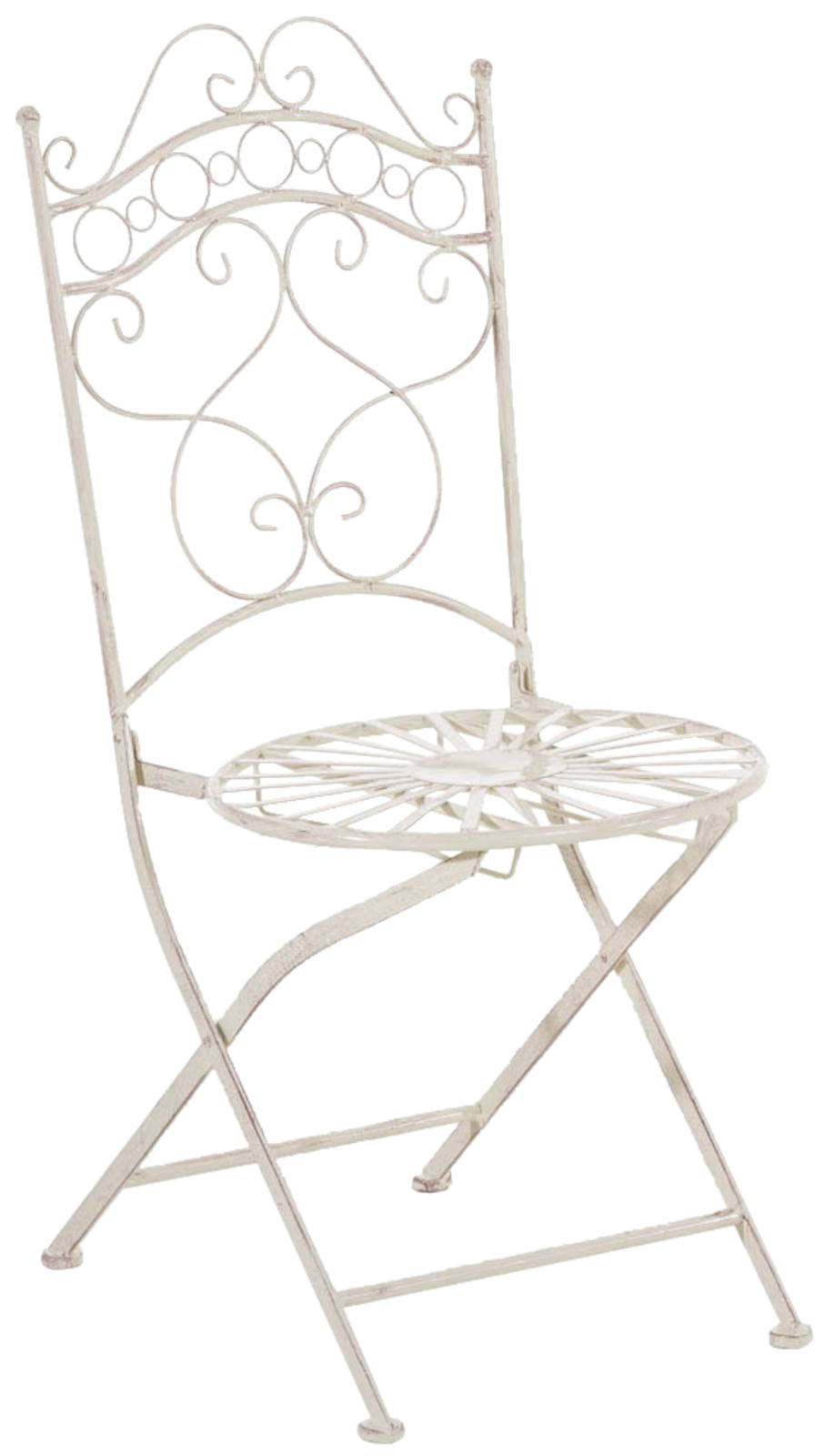 Lot de 2 Chaises de jardin pliables Indra en fer forgé