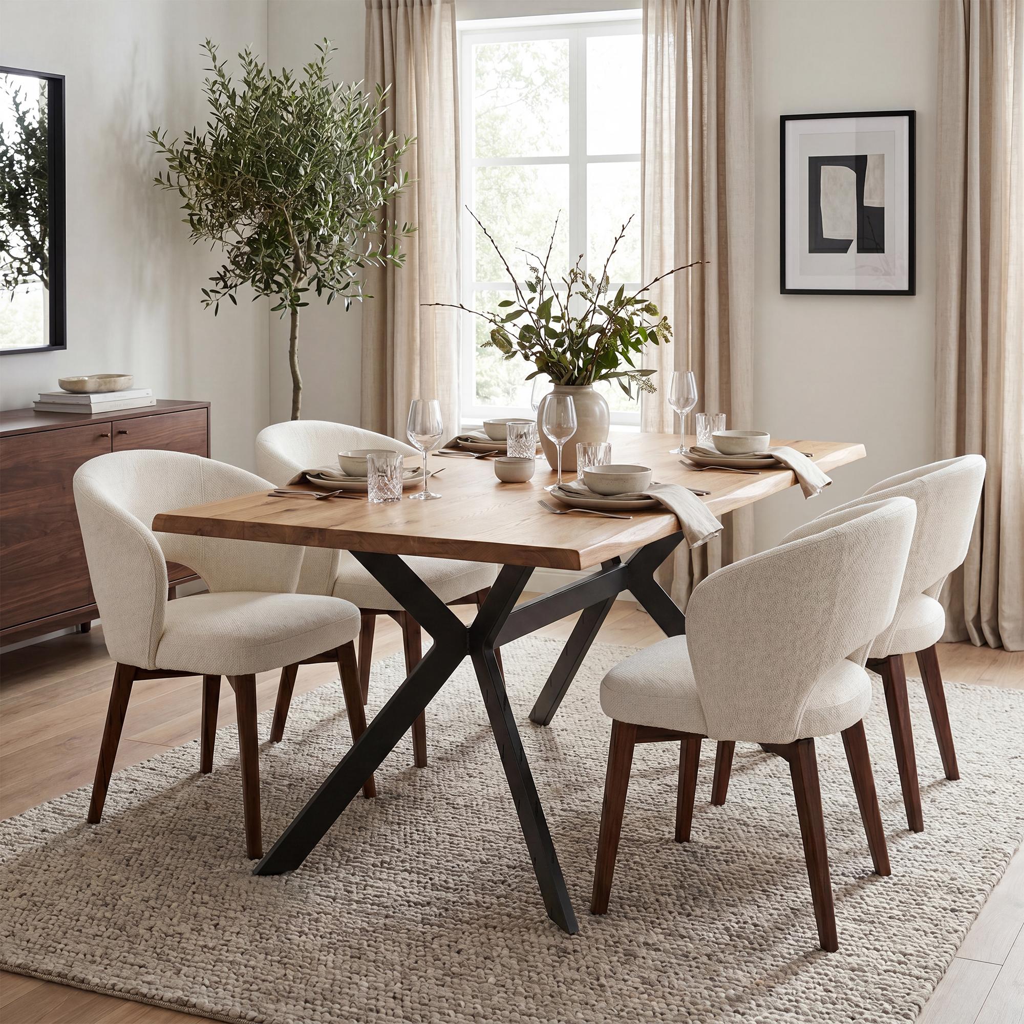 Pieds de table Cascada noir modernes et robustes pour un design elegant et une stabilite optimale