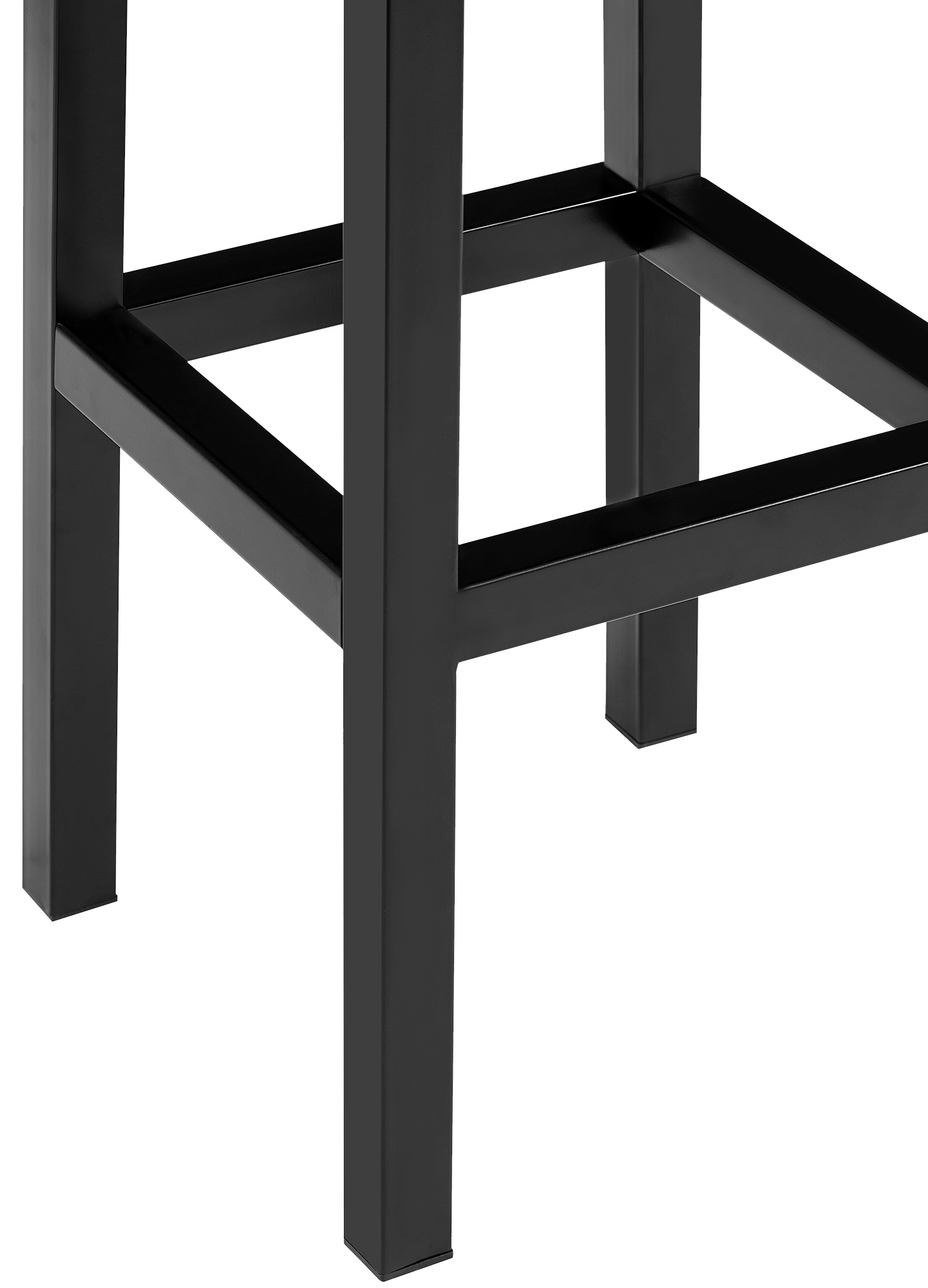 Tabouret de bar Taylor tissu hauteur d'assise 78 cm piètement métal noir