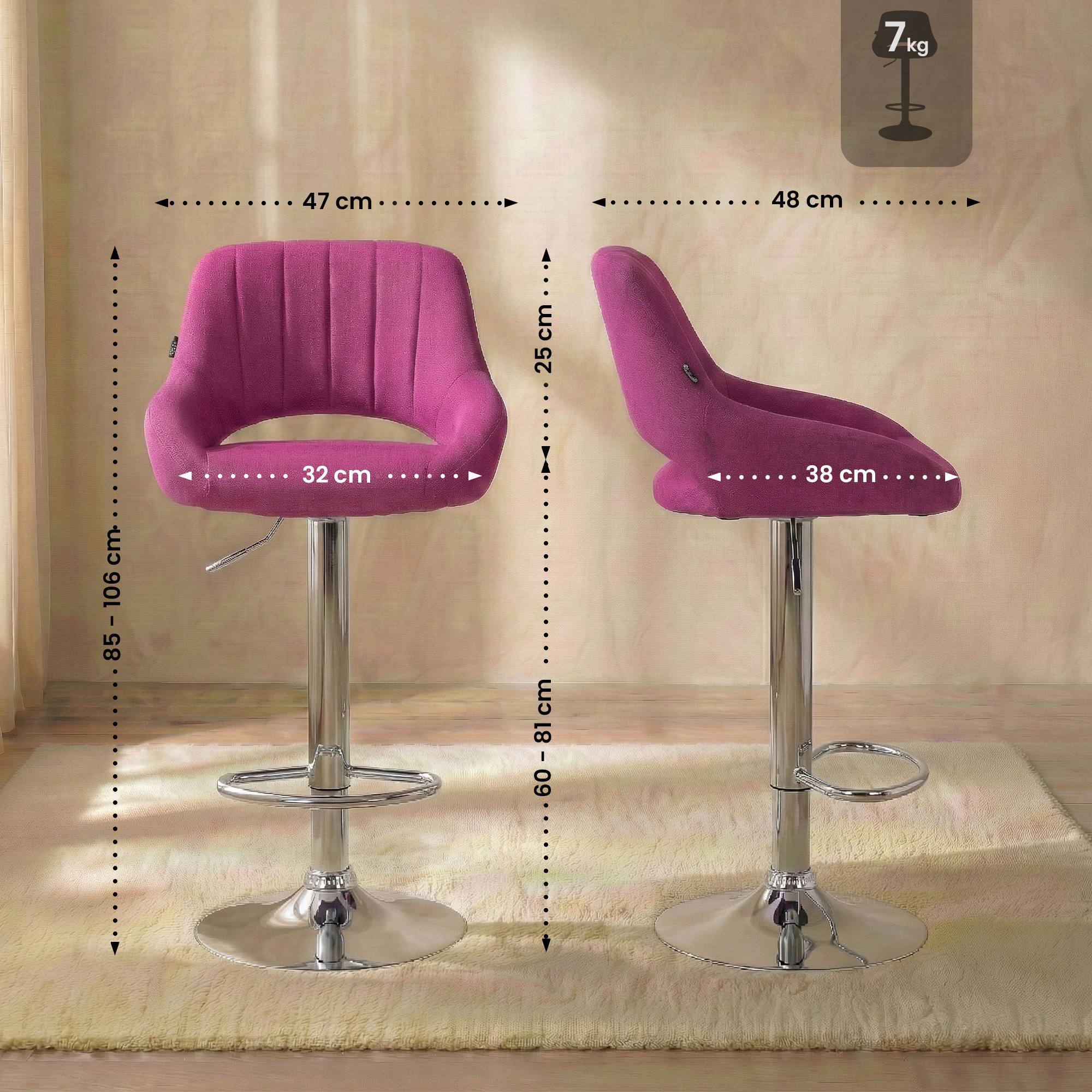 Tabouret de bar Milet en tissu