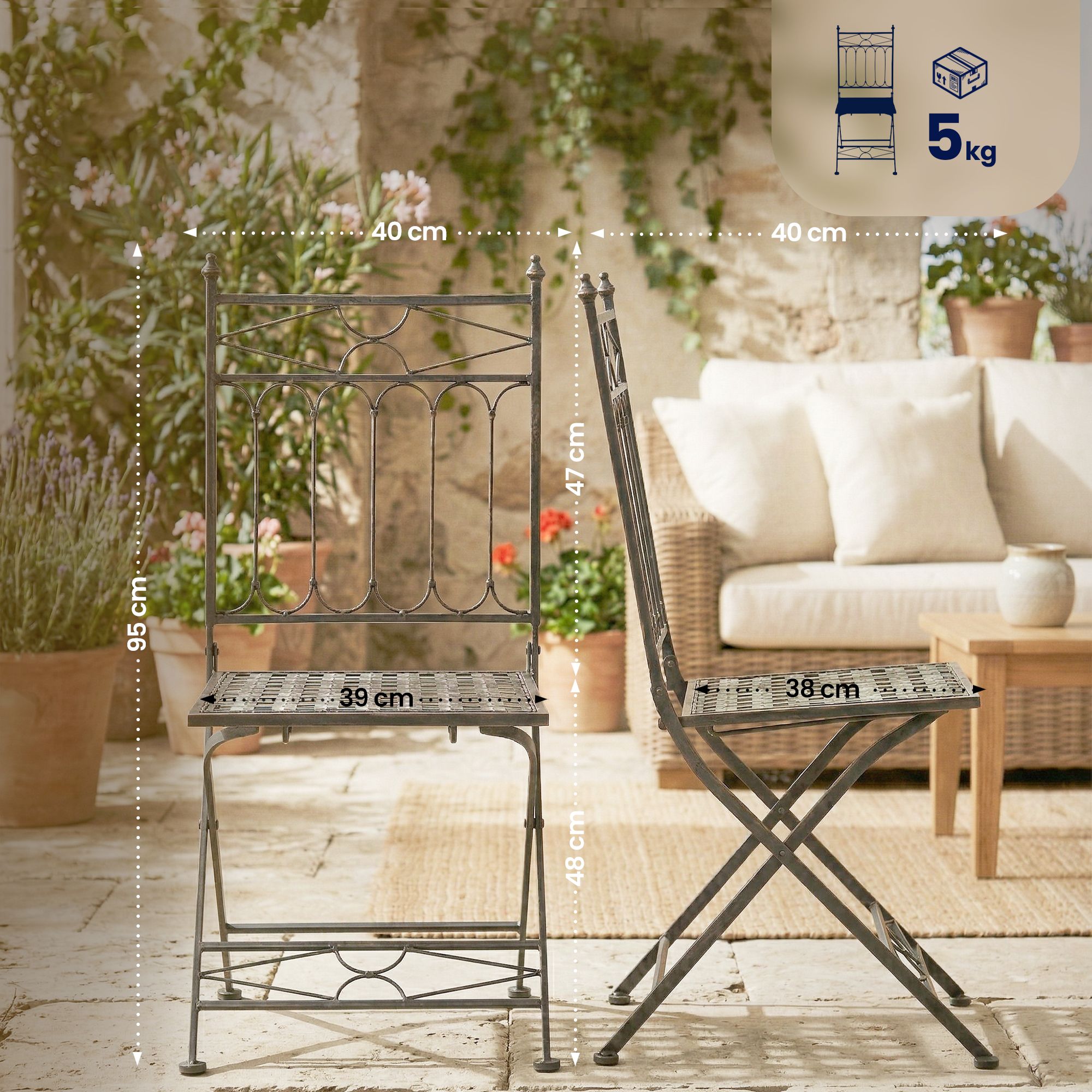 Chaise pliante Asina