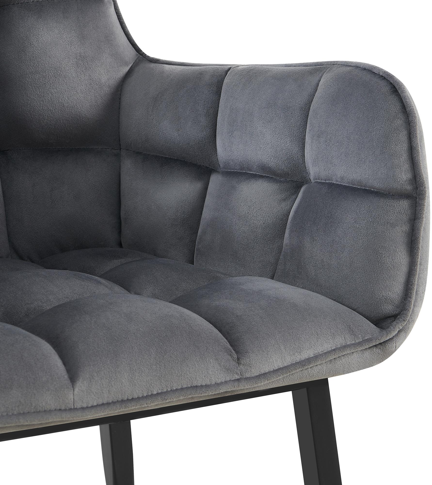 Lot de 2 chaises Tirana velours