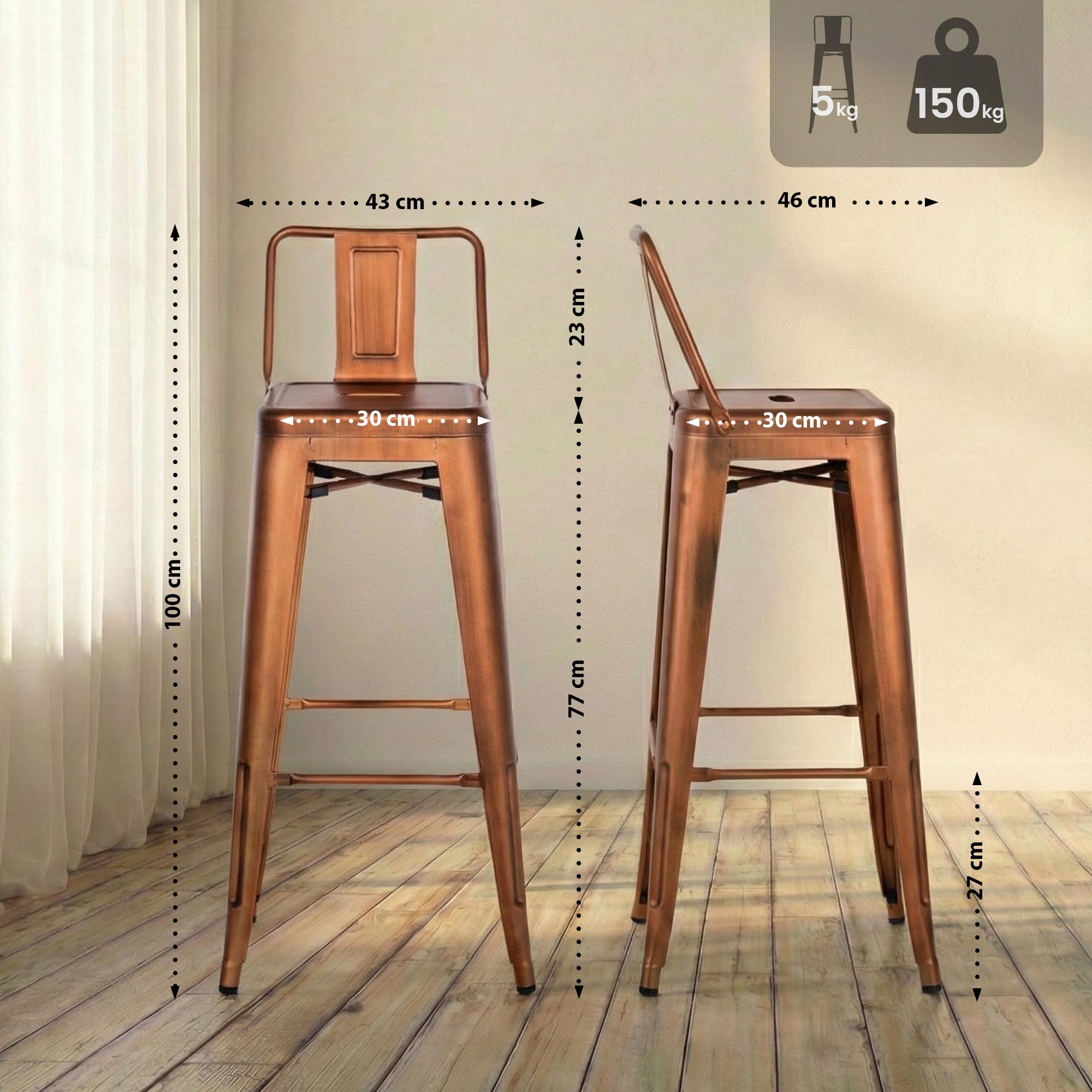 Lot de 2 Tabourets de Bar Mason