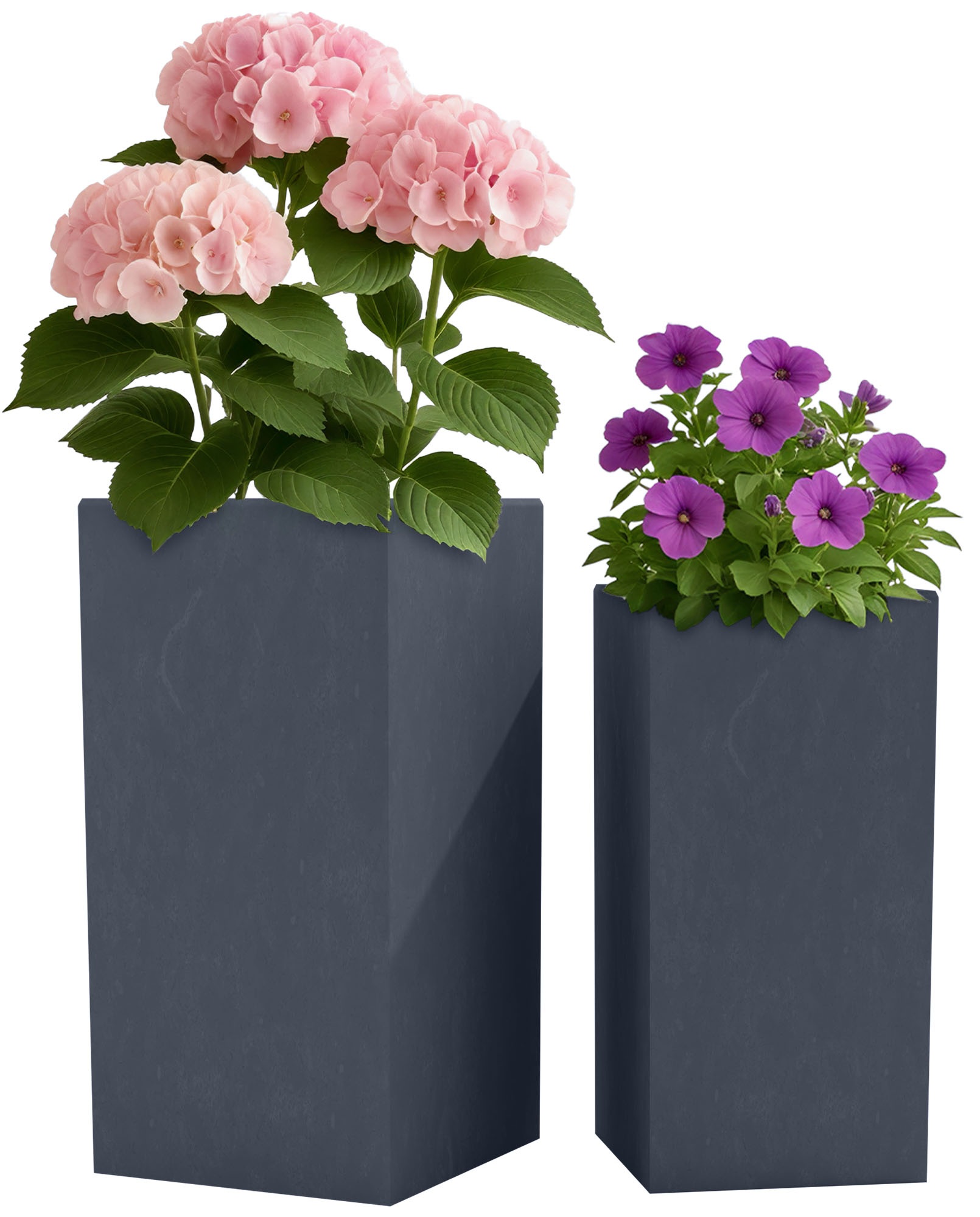 Set de 2 bacs à plantes carrés 3