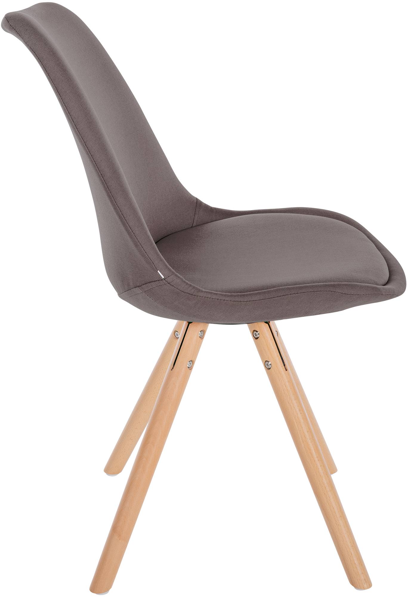 Lot de 4 chaises de salle à manger Sofia en tissu Pieds en bois