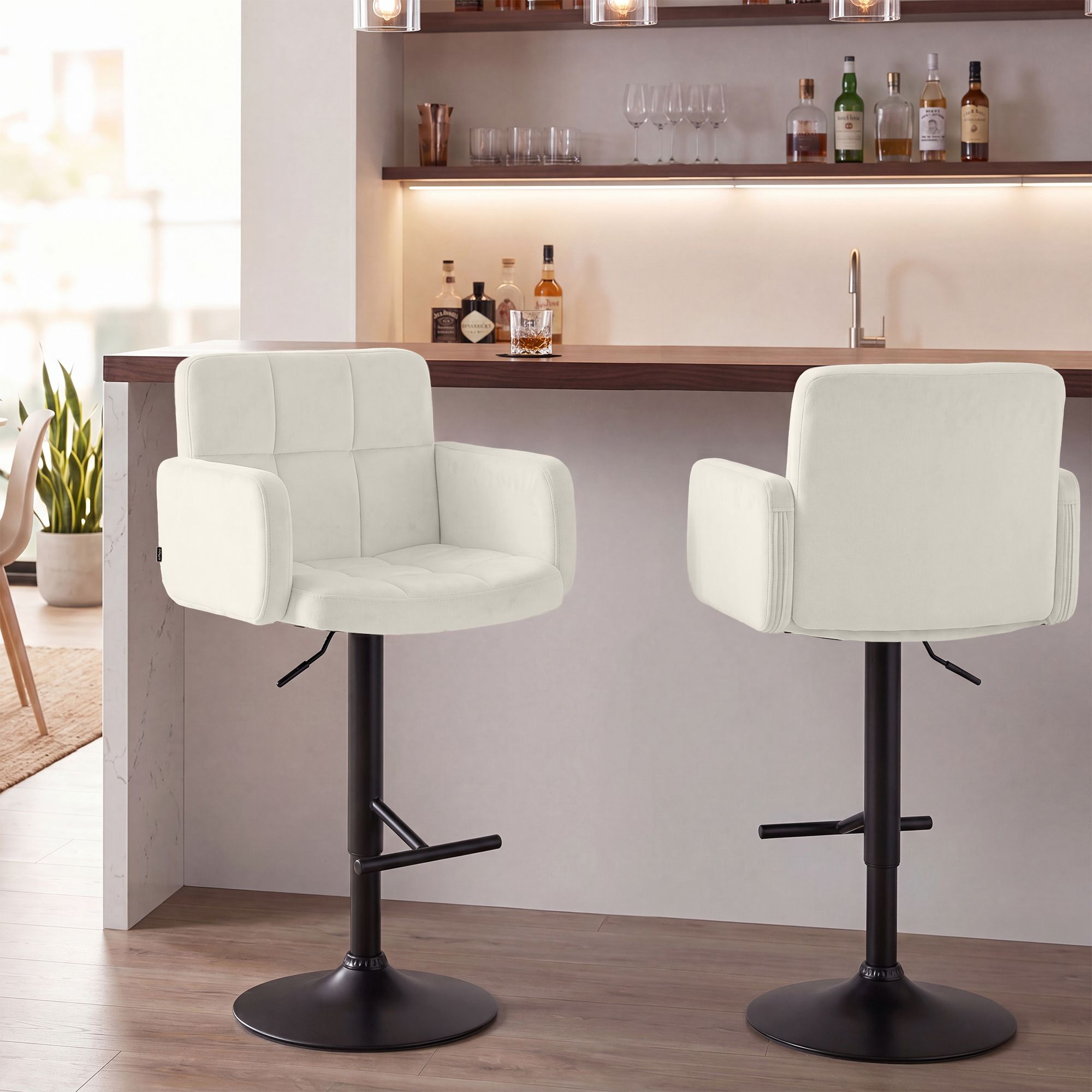 Tabouret de Bar Los Angeles en Velours