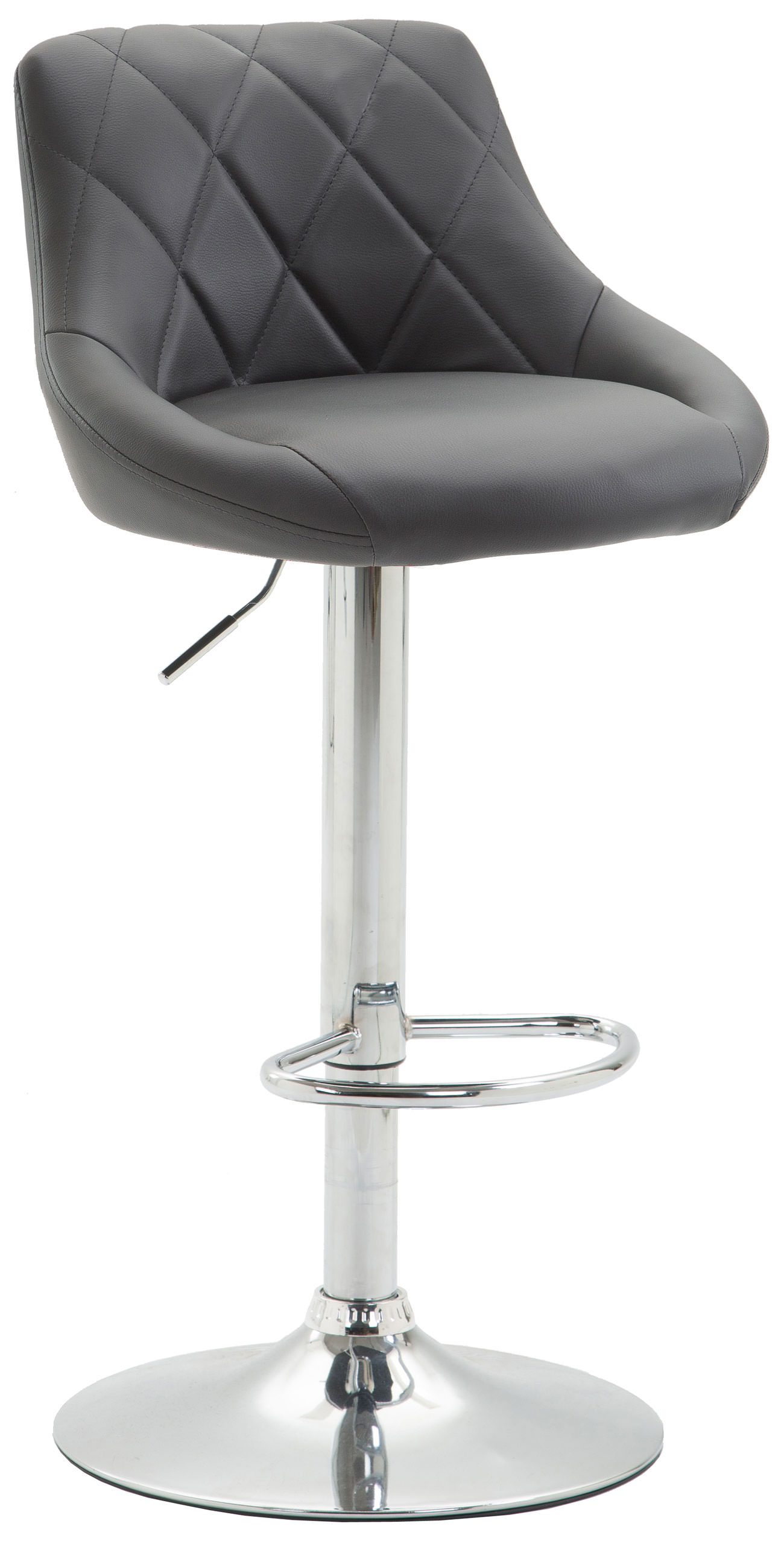 Tabouret de bar Lazio en similicuir avec pied en métal