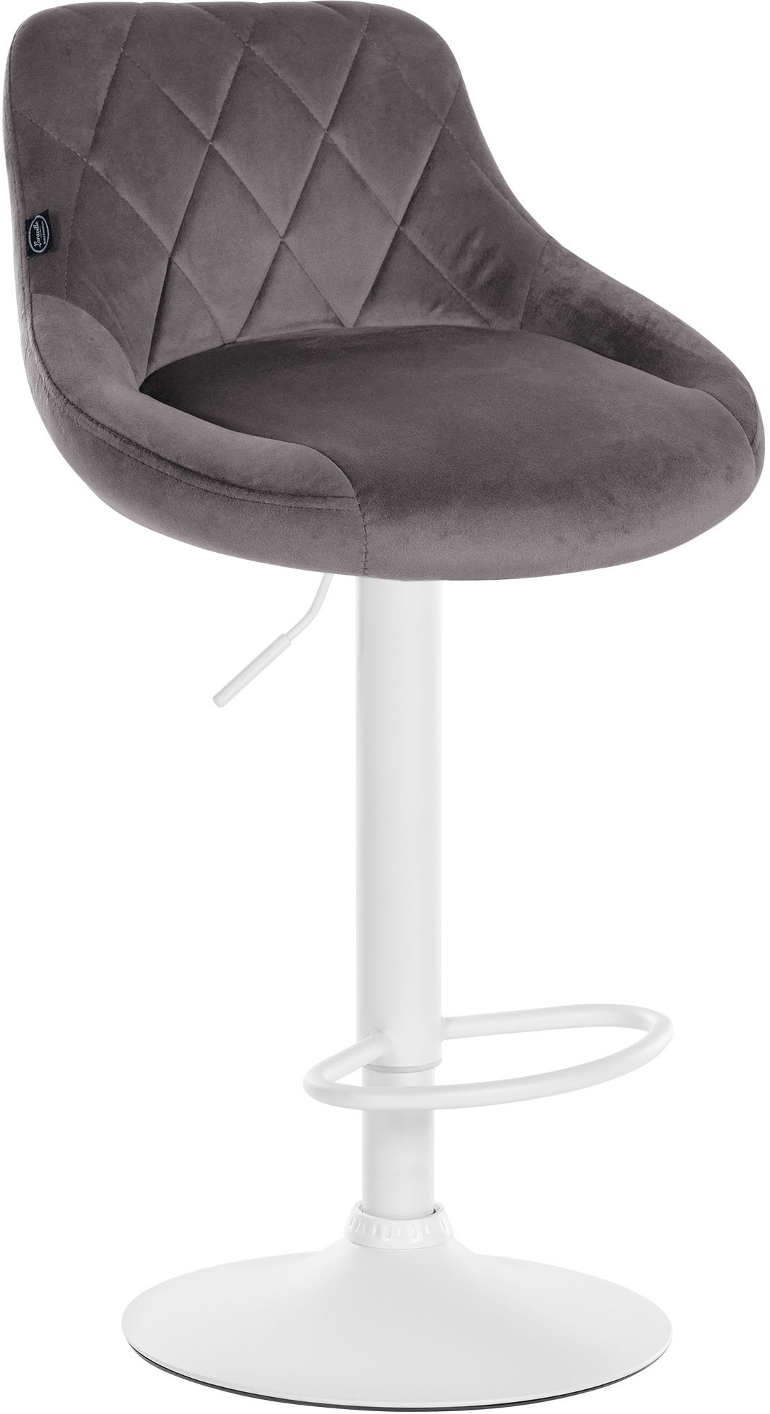 Lot de 2 tabourets de bar Lazio velours