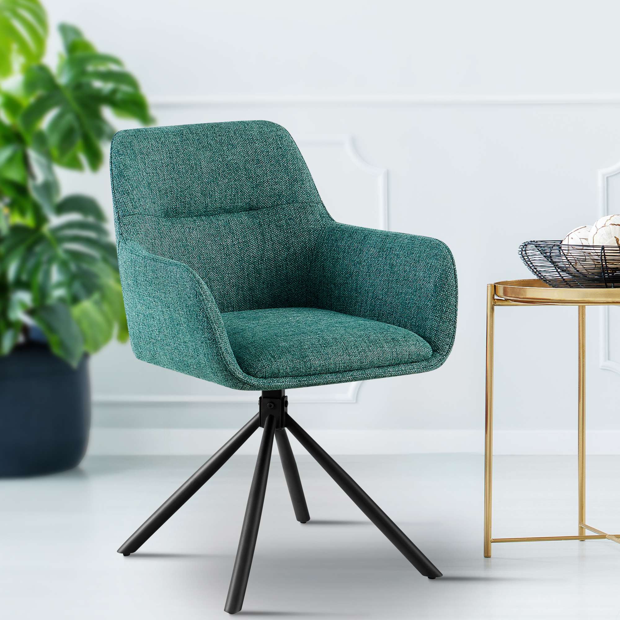 Lot de 2 chaises Tipton tissu