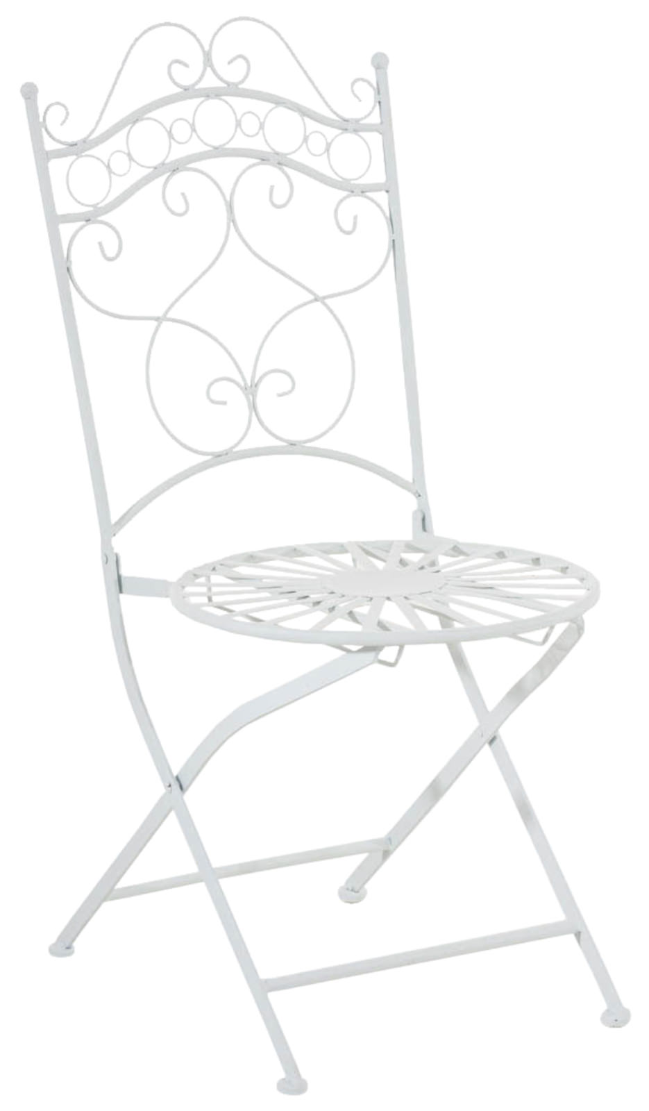 Lot de 2 Chaises de jardin pliables Indra en fer forgé