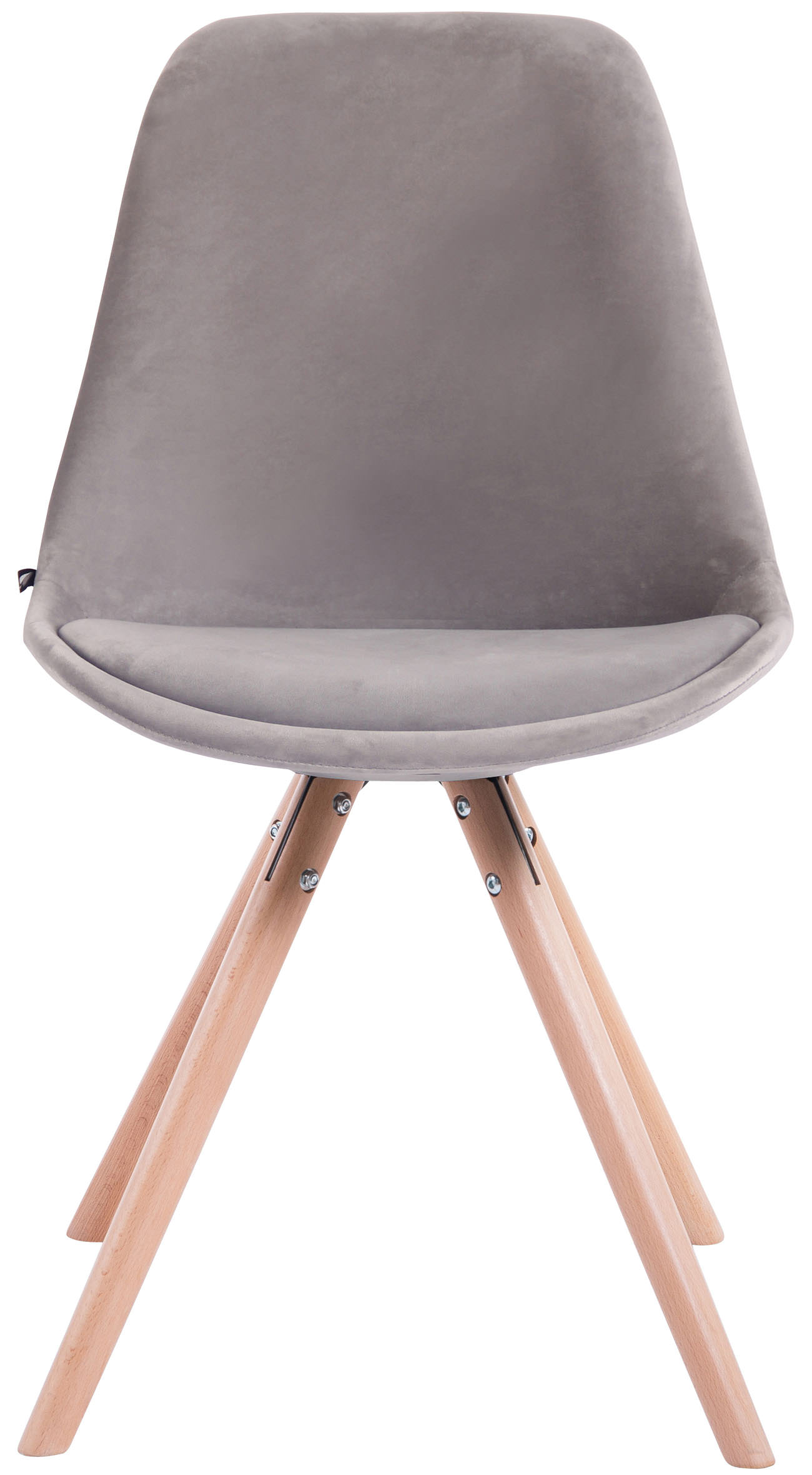 Chaise de salle à manger Toulouse en velours avec pieds ronds