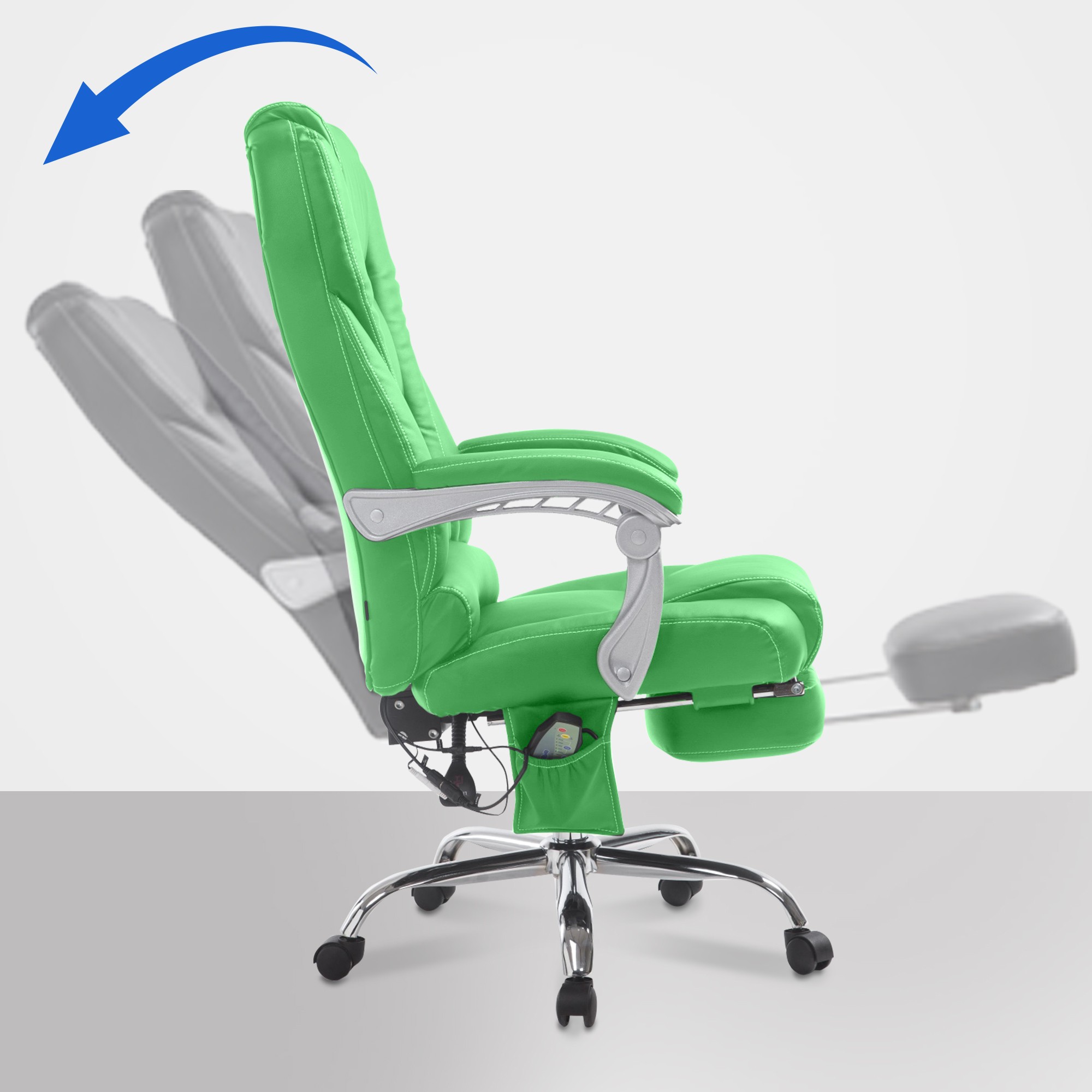 Chaise de bureau Pacific avec fonction massage simili cuir