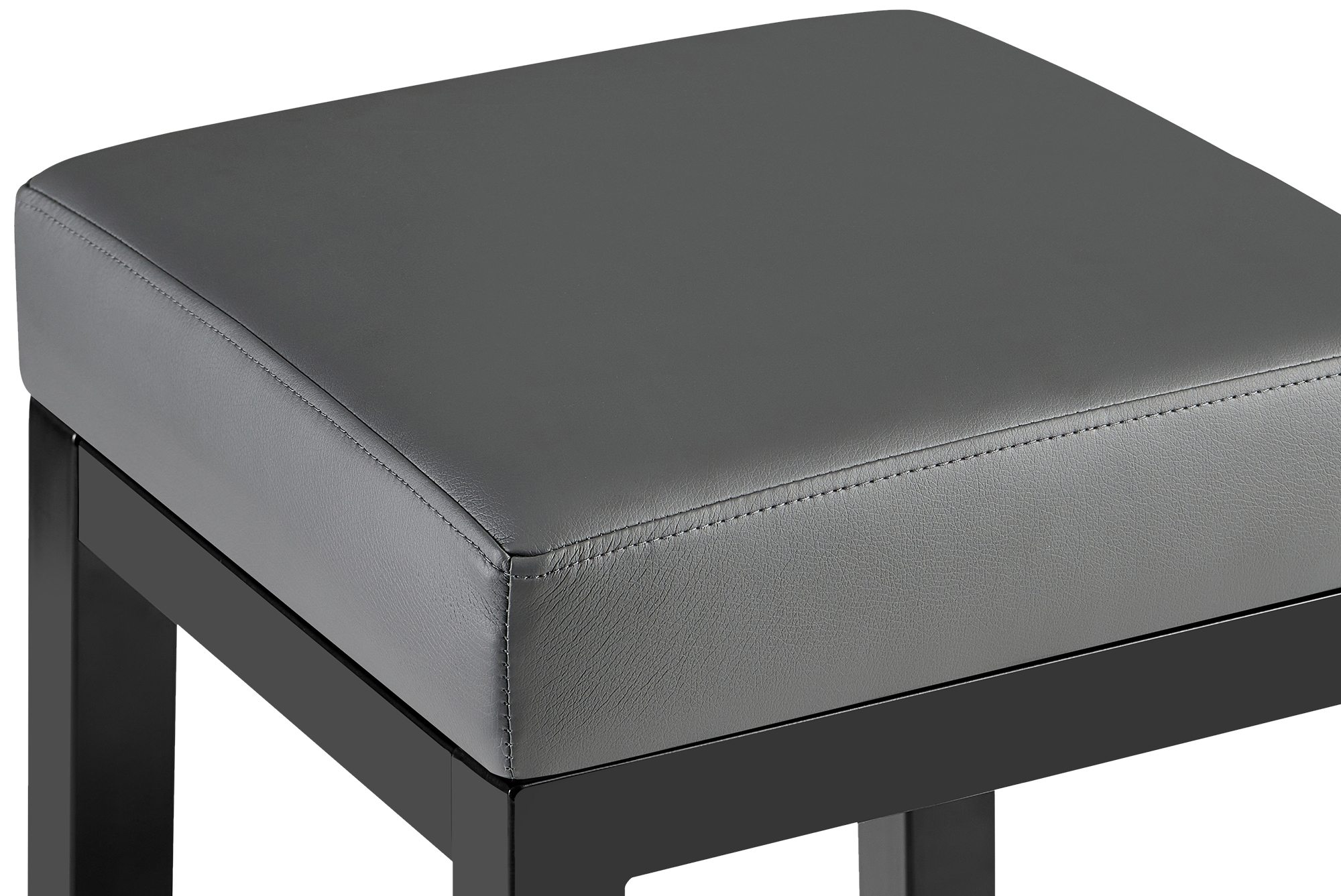 Tabouret de bar Taylor revêtement similicuir hauteur d'assise 78 cm piètement métal noir