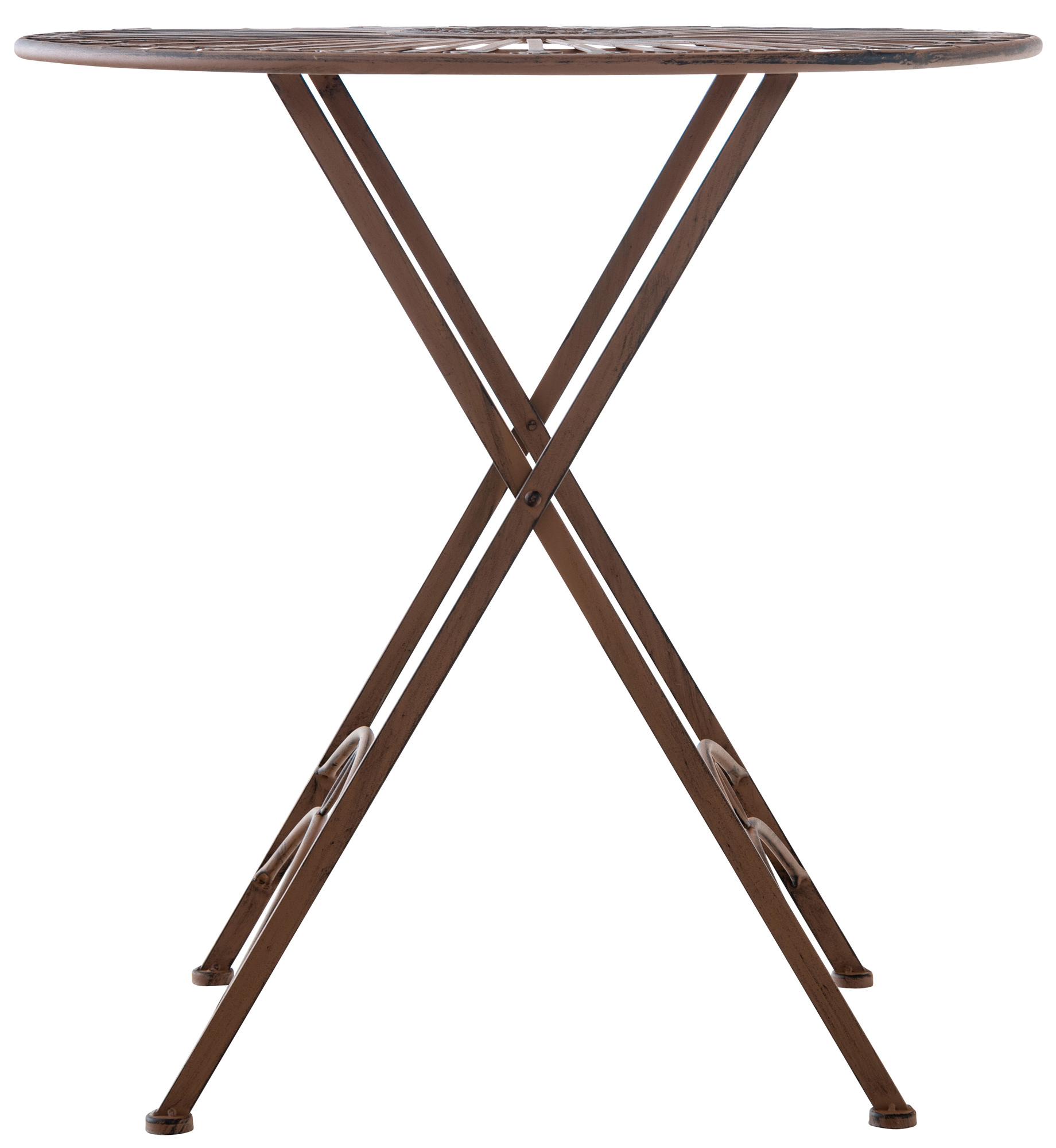 Table d'extérieur Tegal en Fer avec pieds croisés