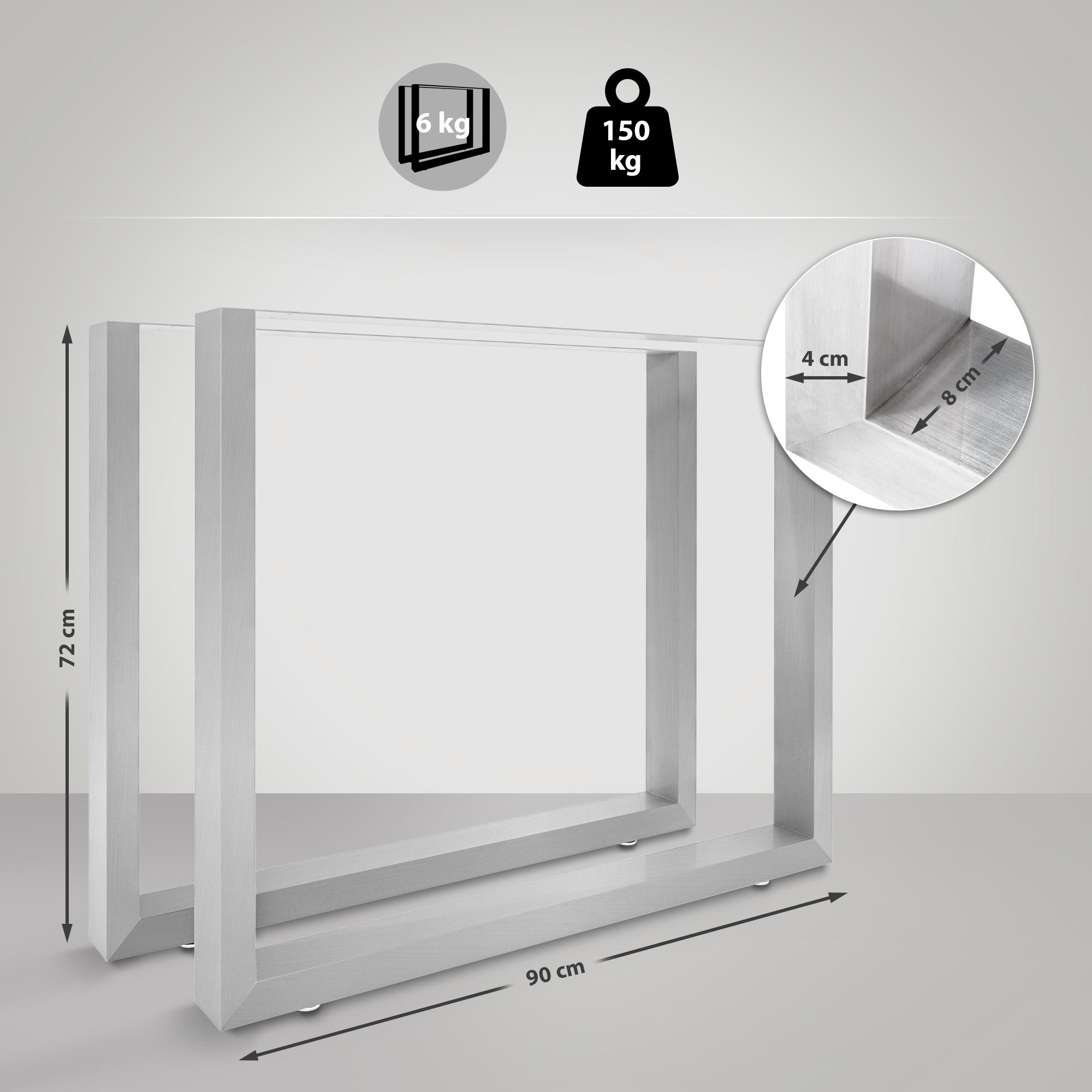 Lot de 2 Pieds design Industriel Velden pour table à manger
