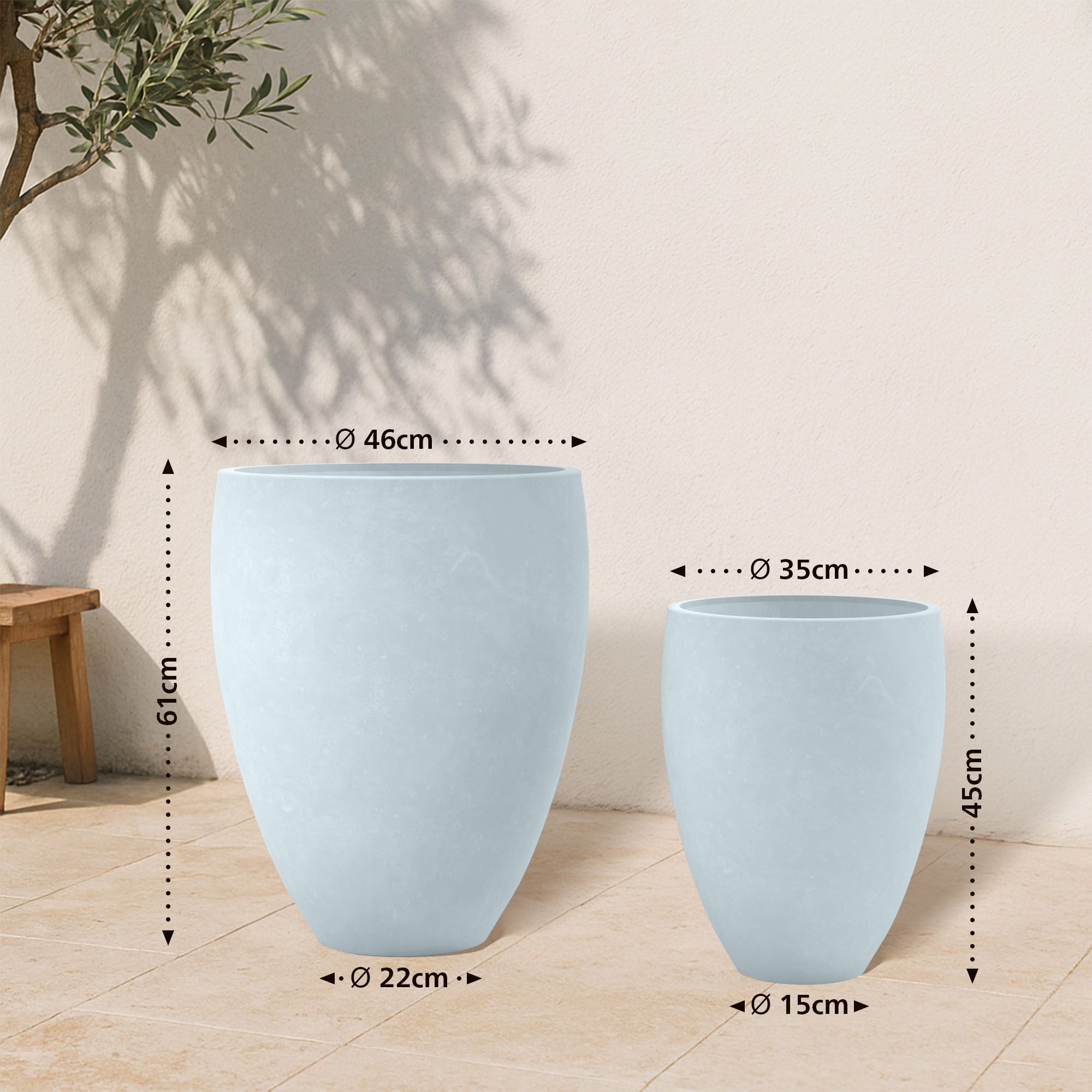 Set de 2 bacs à plantes 2