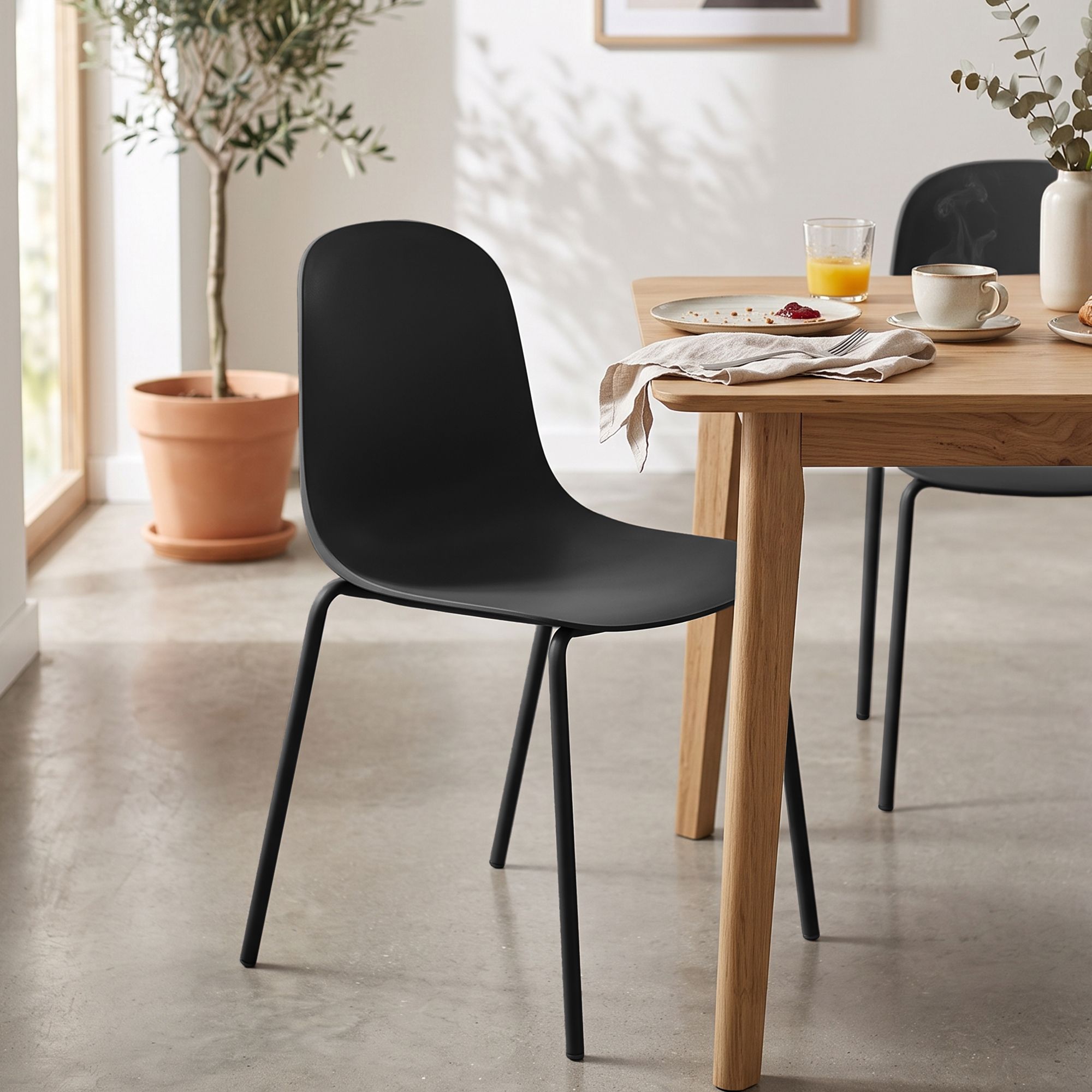 Lot de 4 chaises empilables Hardin