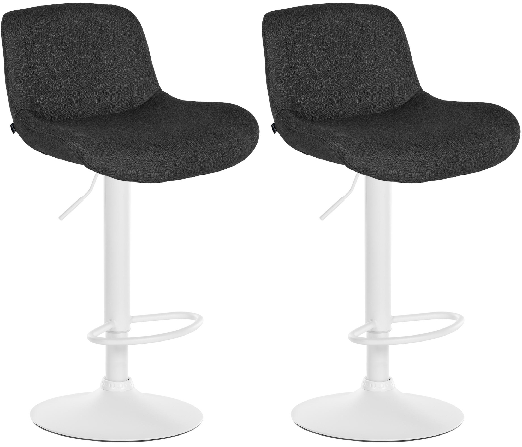Lot de 2 tabourets de bar Solon blanc