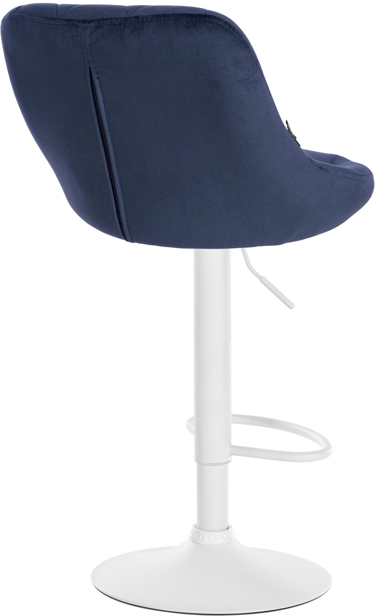 Tabouret de bar Lazio en velours avec pied en métal