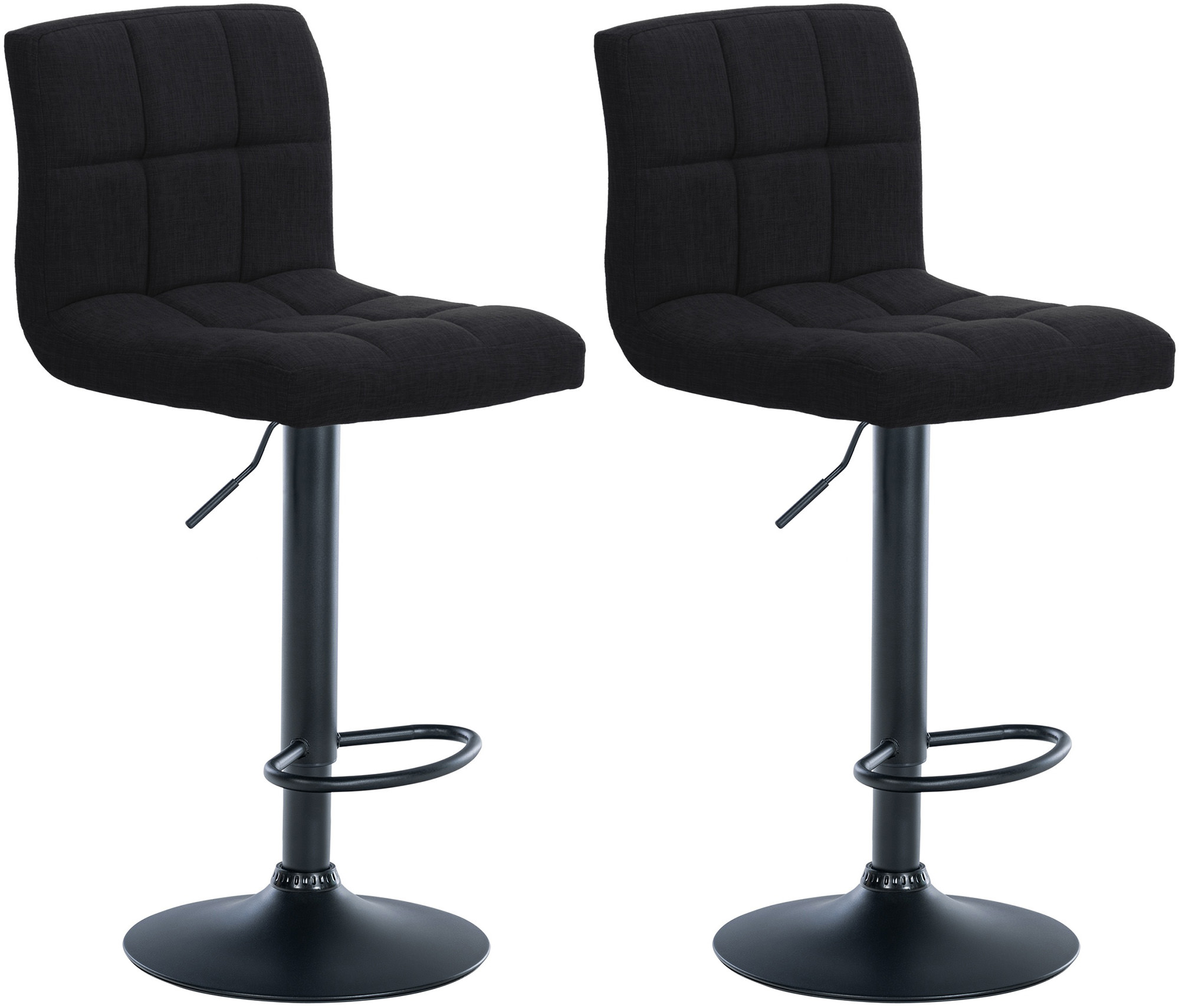 Lot de 2 tabourets de bar Calma tissu
