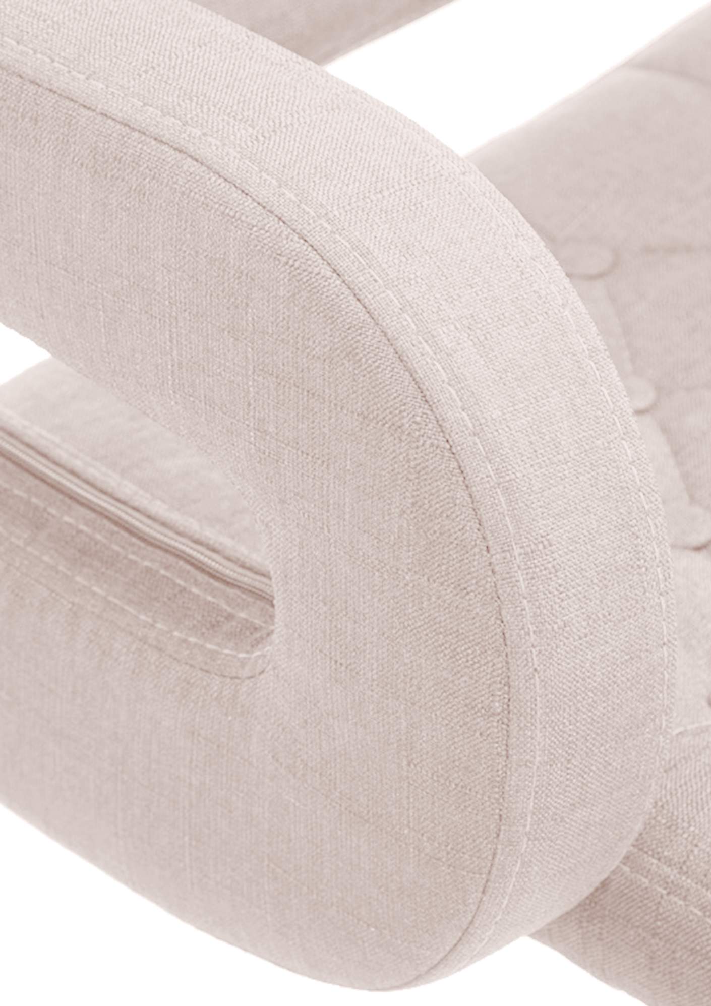 Chaise lounge Dublin Tissu - Piètement avec colonne centrale métal chromé