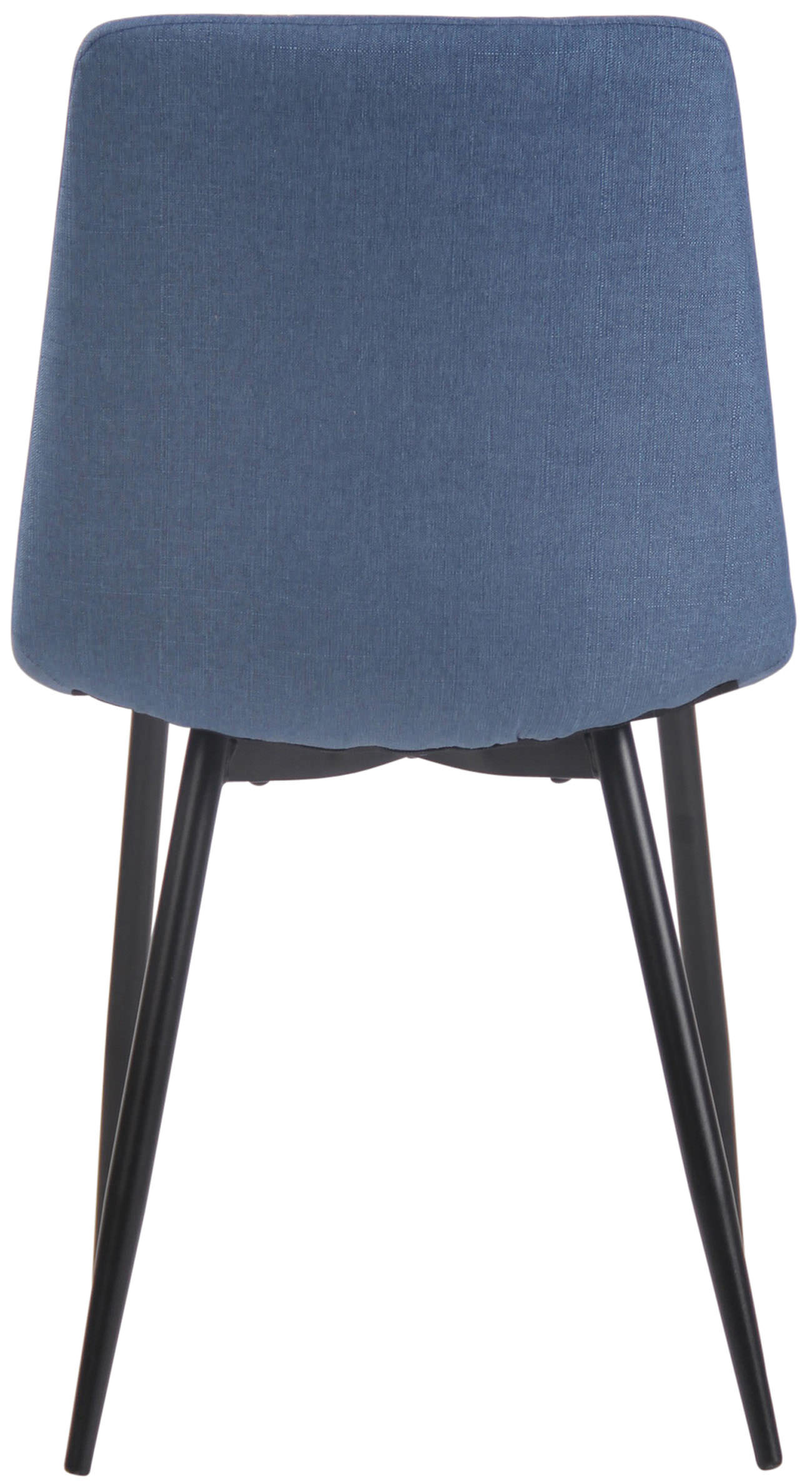 Chaise de salle à manger Telde en tissu avec Piètement en Métal noir mat