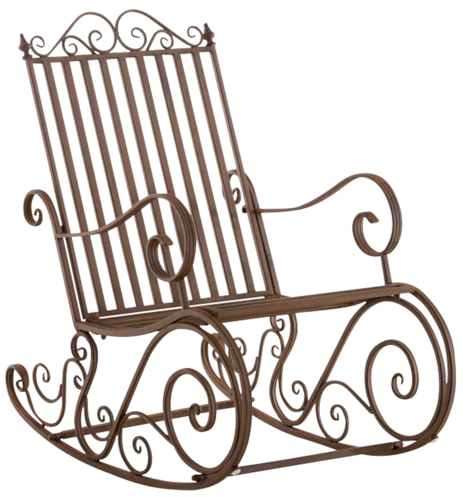 Lot de 2 Fauteuils à bascule d'extérieur Smilla en fer forgé