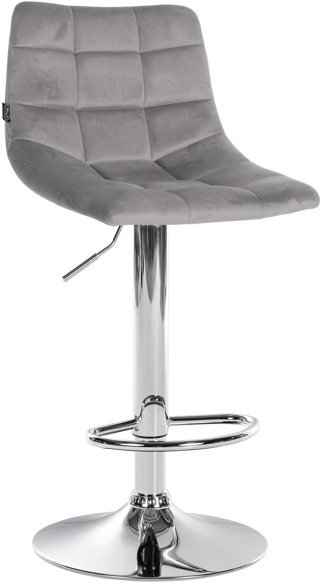 Lot de 2 tabourets de bar Jerry velours