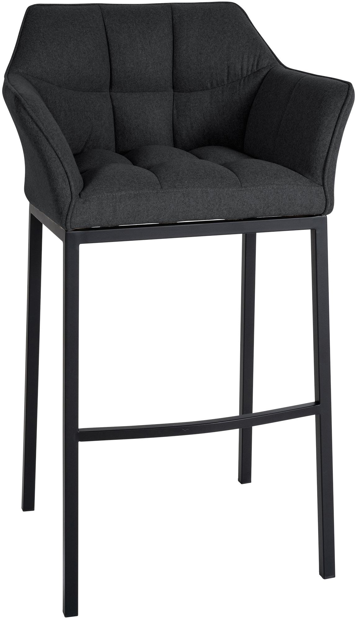 Tabouret de bar Damaso feutre avec piètement à quatre pieds