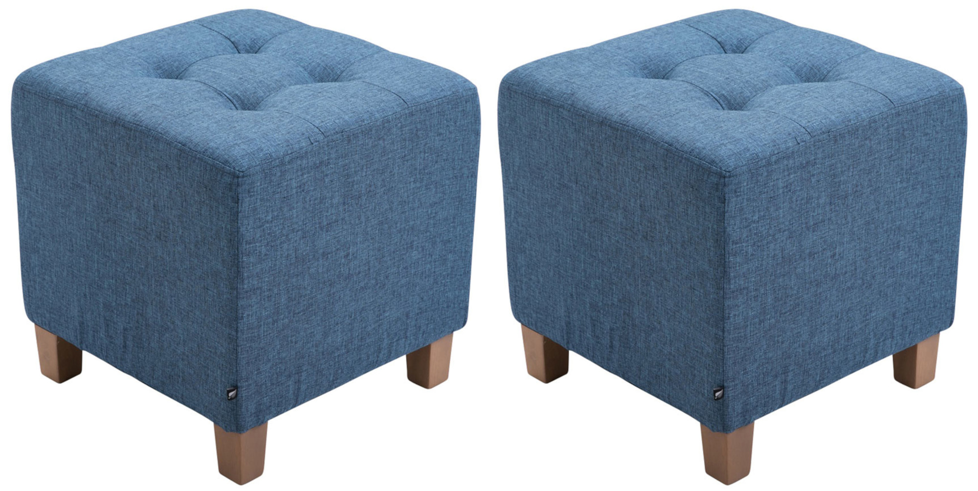 Lot de 2 tabourets bas Pharao en tissu