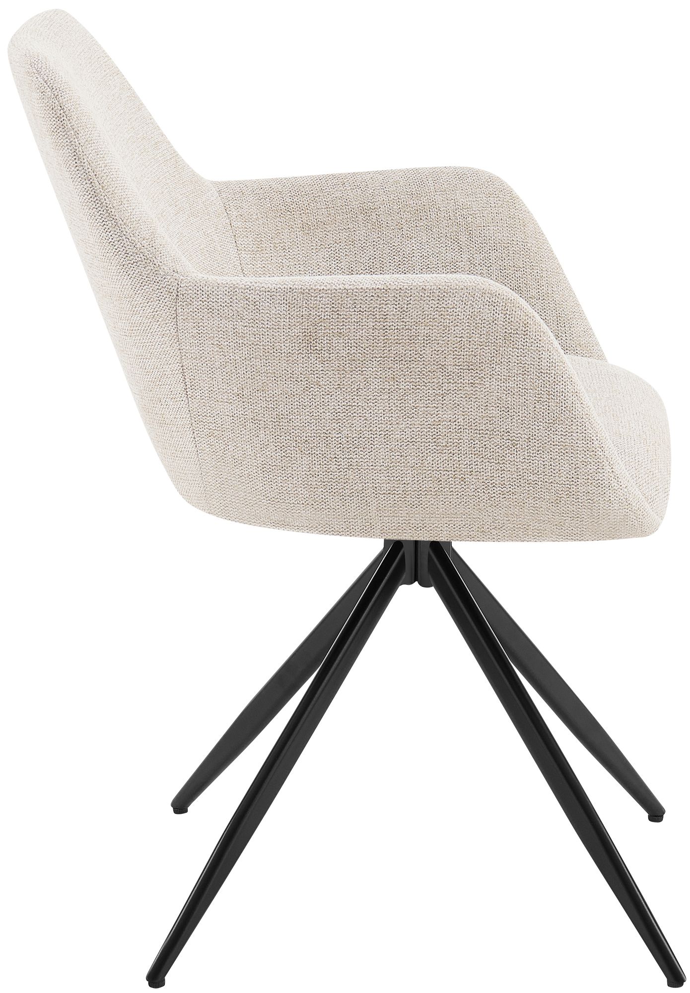Lot de 2 chaises de salle a manger Olema en tissu