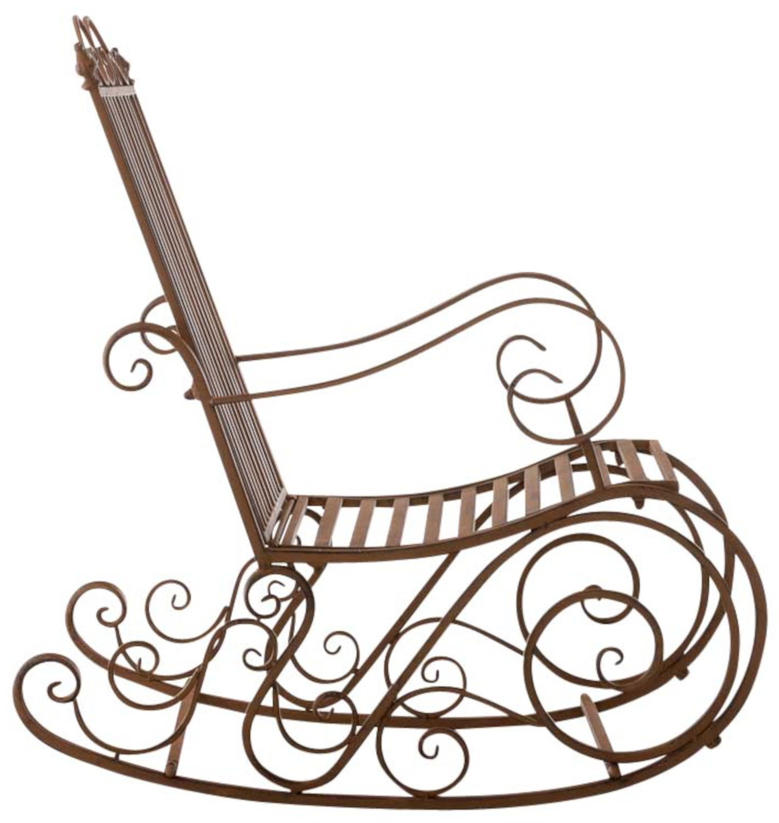 Lot de 2 Fauteuils à bascule d'extérieur Smilla en fer forgé