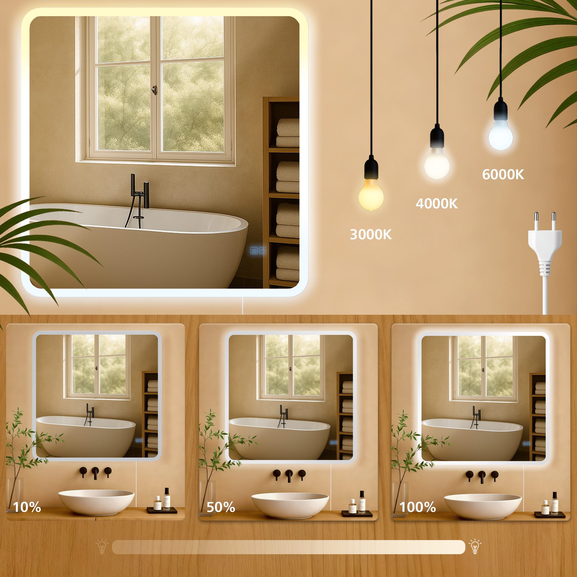 Miroir de salle de bain Jericho