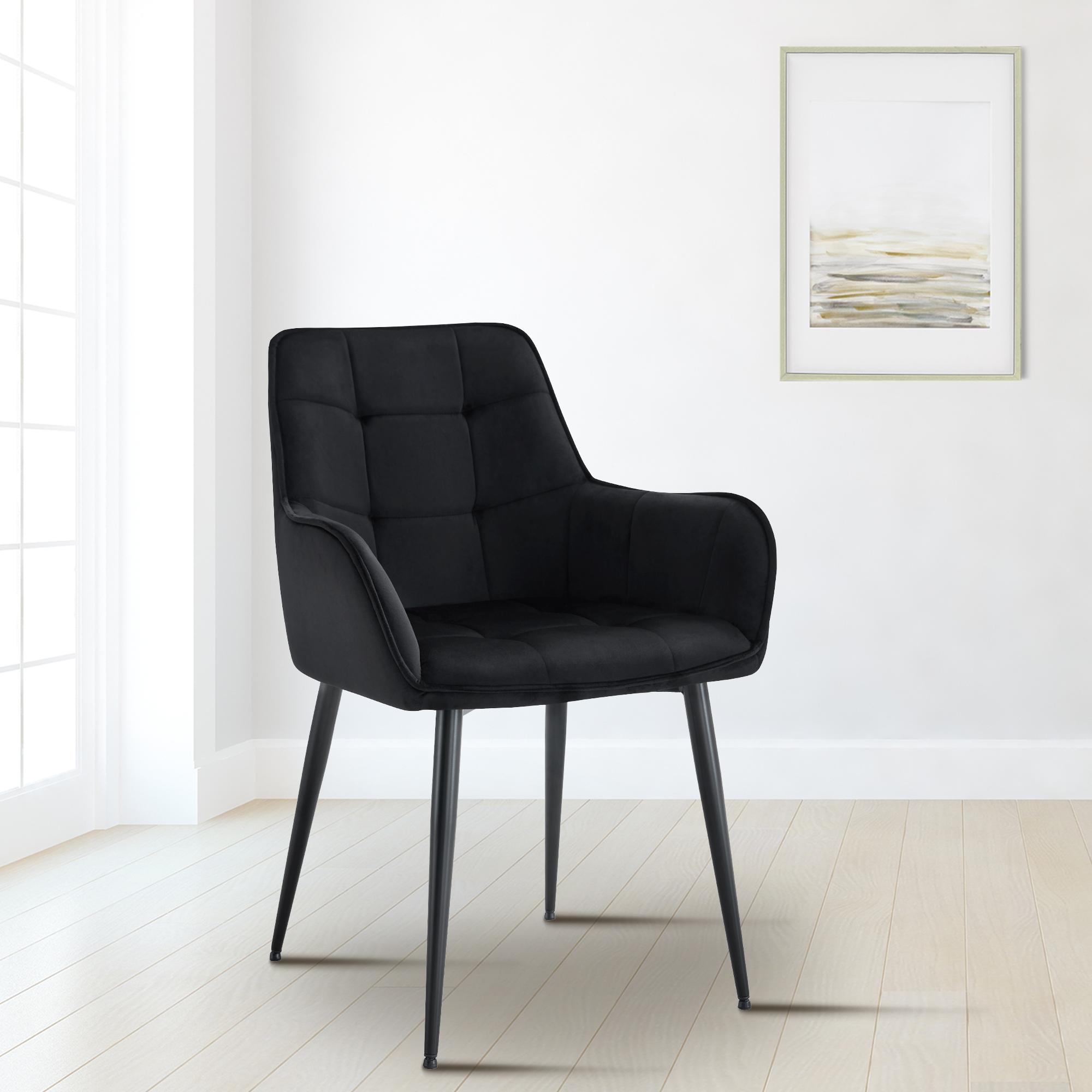 Lot de 2 chaises de salle à manger Ferndale velours