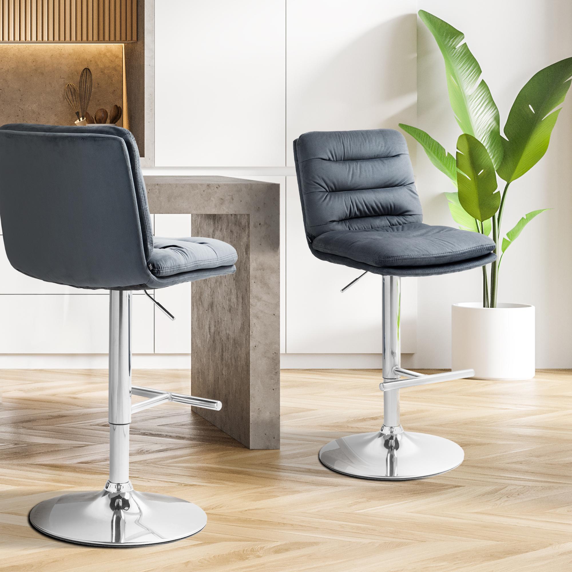 Tabouret de bar Damar velours